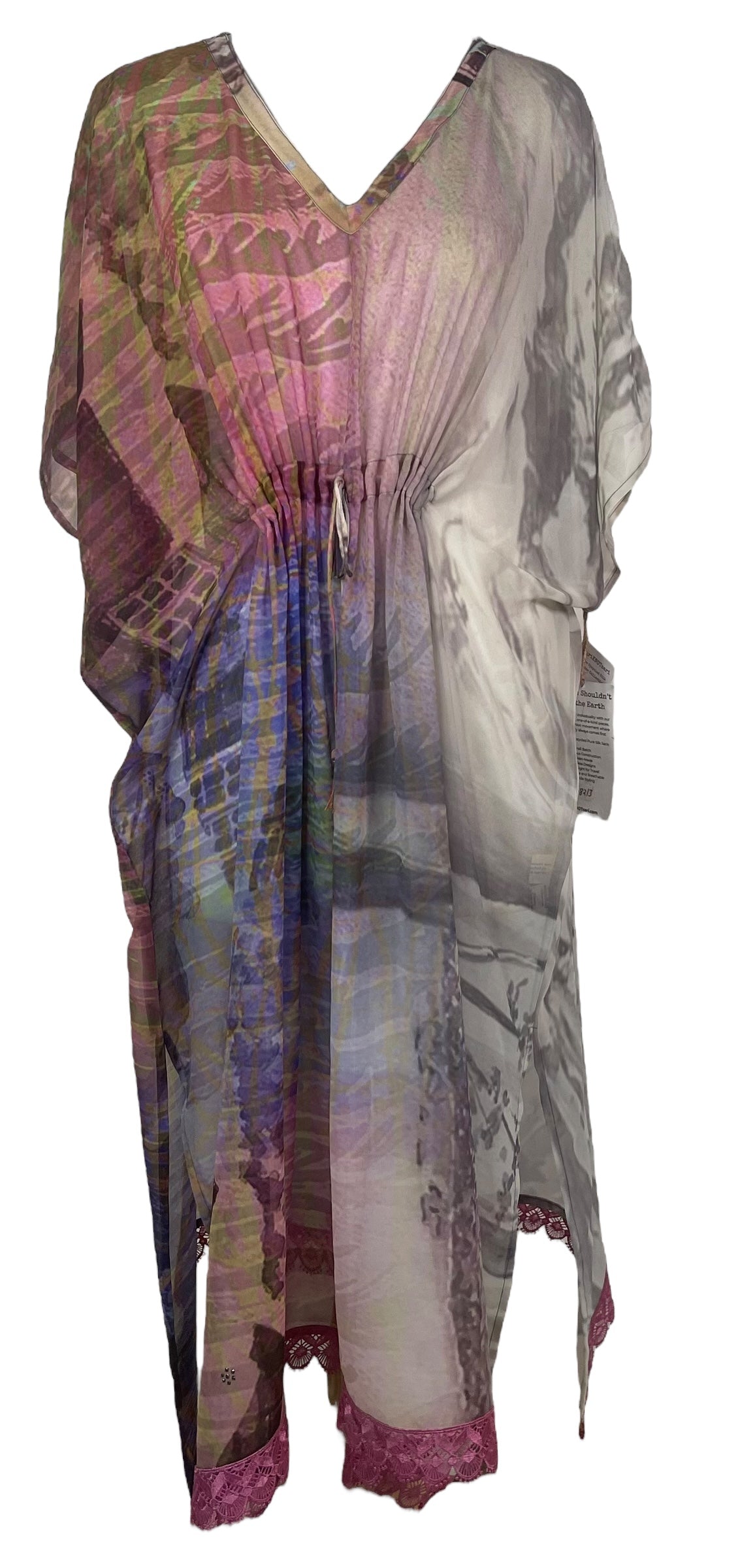 PRG8213 Sheer Avatar Pure Silk Maxi Kaftan