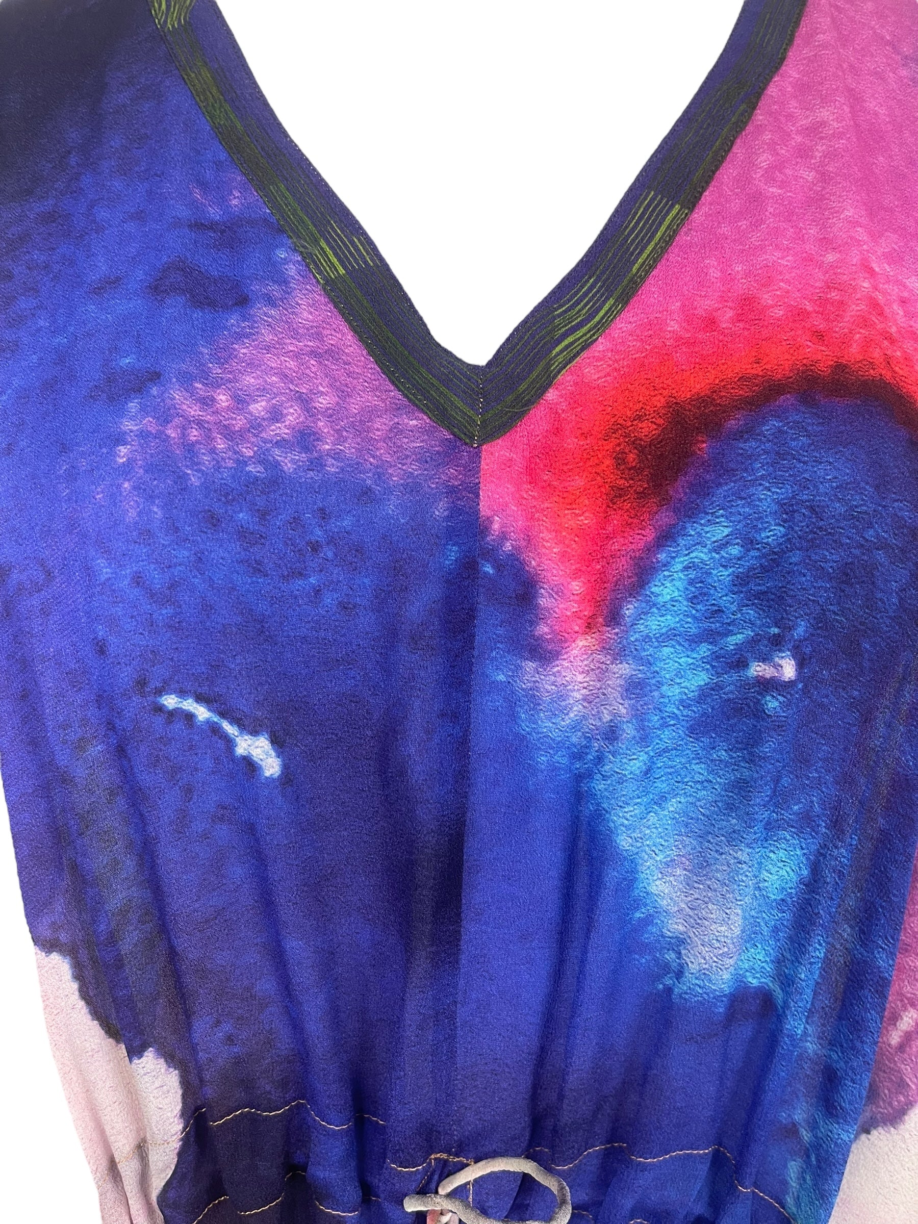 PRG8209 Sheer Avatar Pure Silk Maxi Kaftan