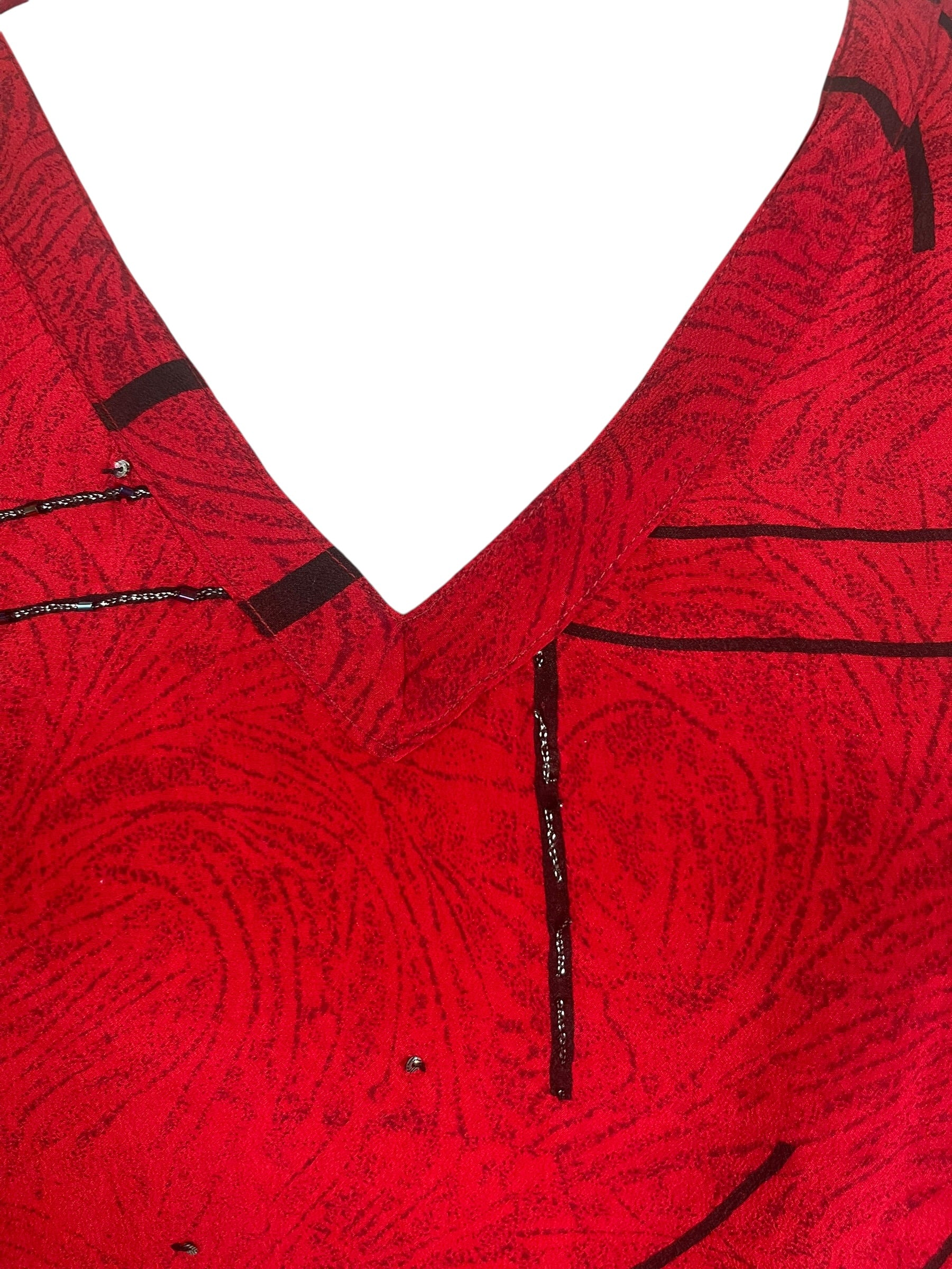 PRC9063 Avatar Pure Silk Long Tunic with Side Ties