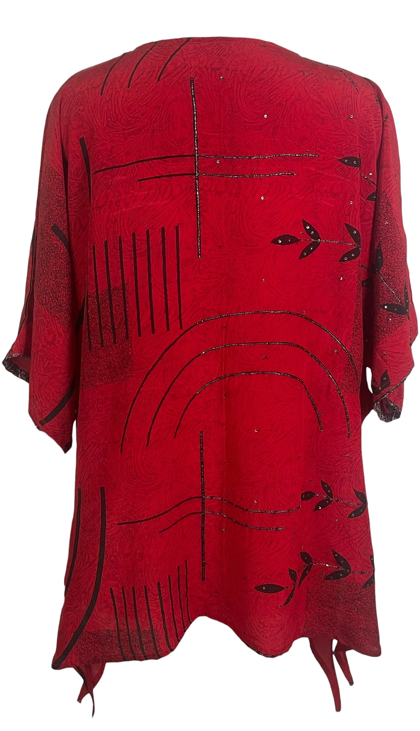 PRC9063 Avatar Pure Silk Long Tunic with Side Ties