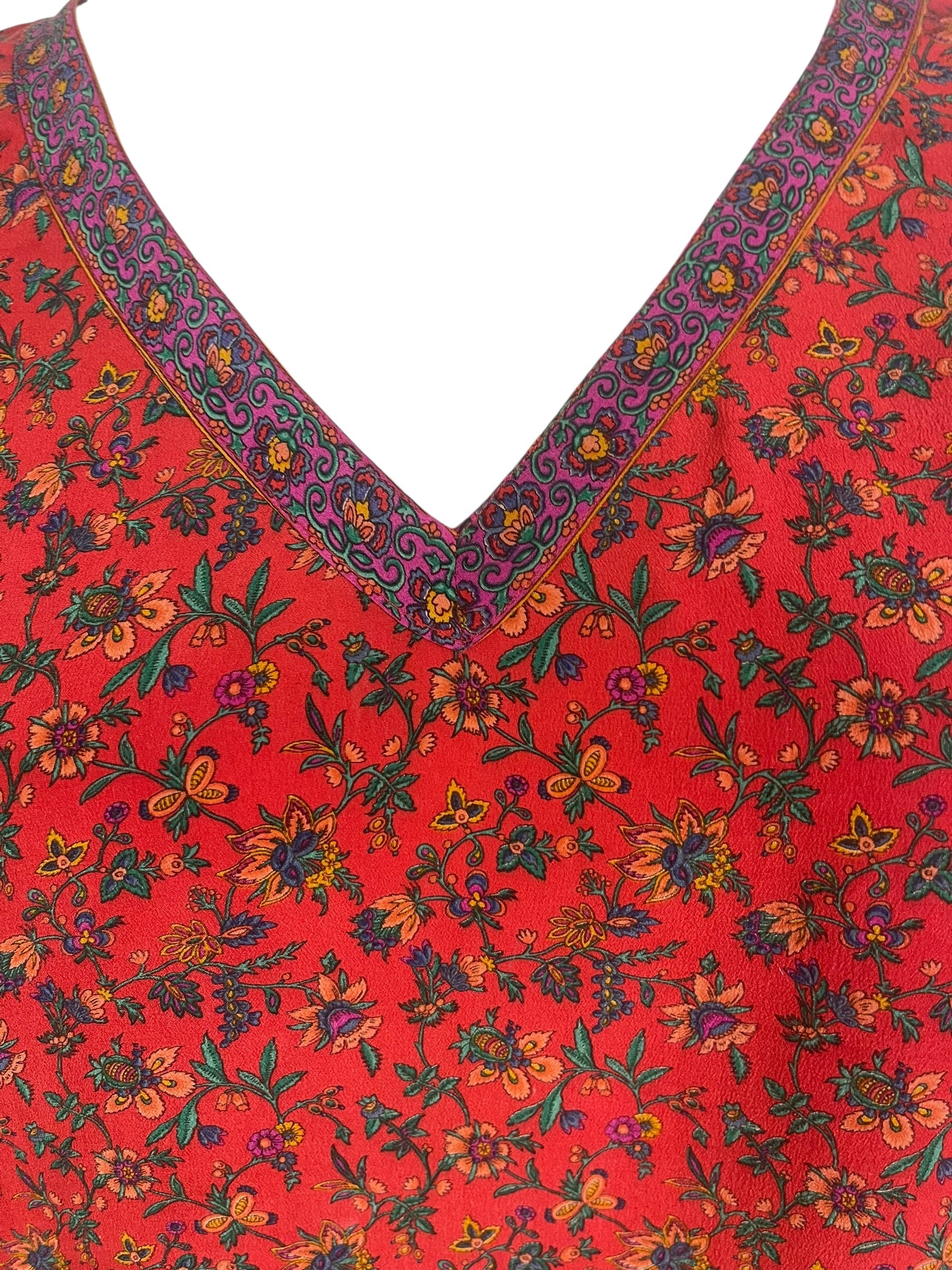 PRC9064 Avatar Pure Silk Long Tunic with Side Ties