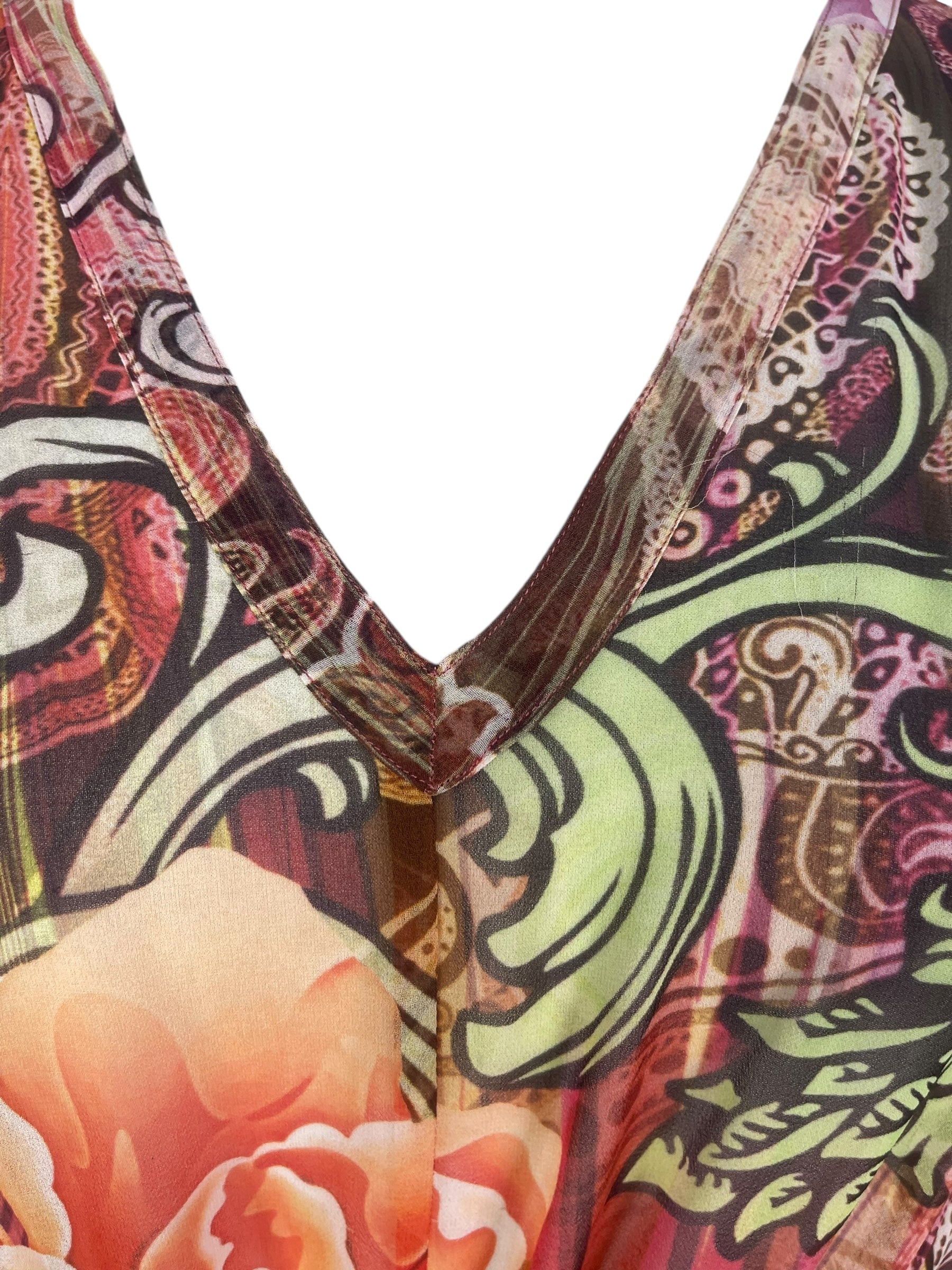 PRG8268 Sheer Avatar Pure Silk Maxi Kaftan