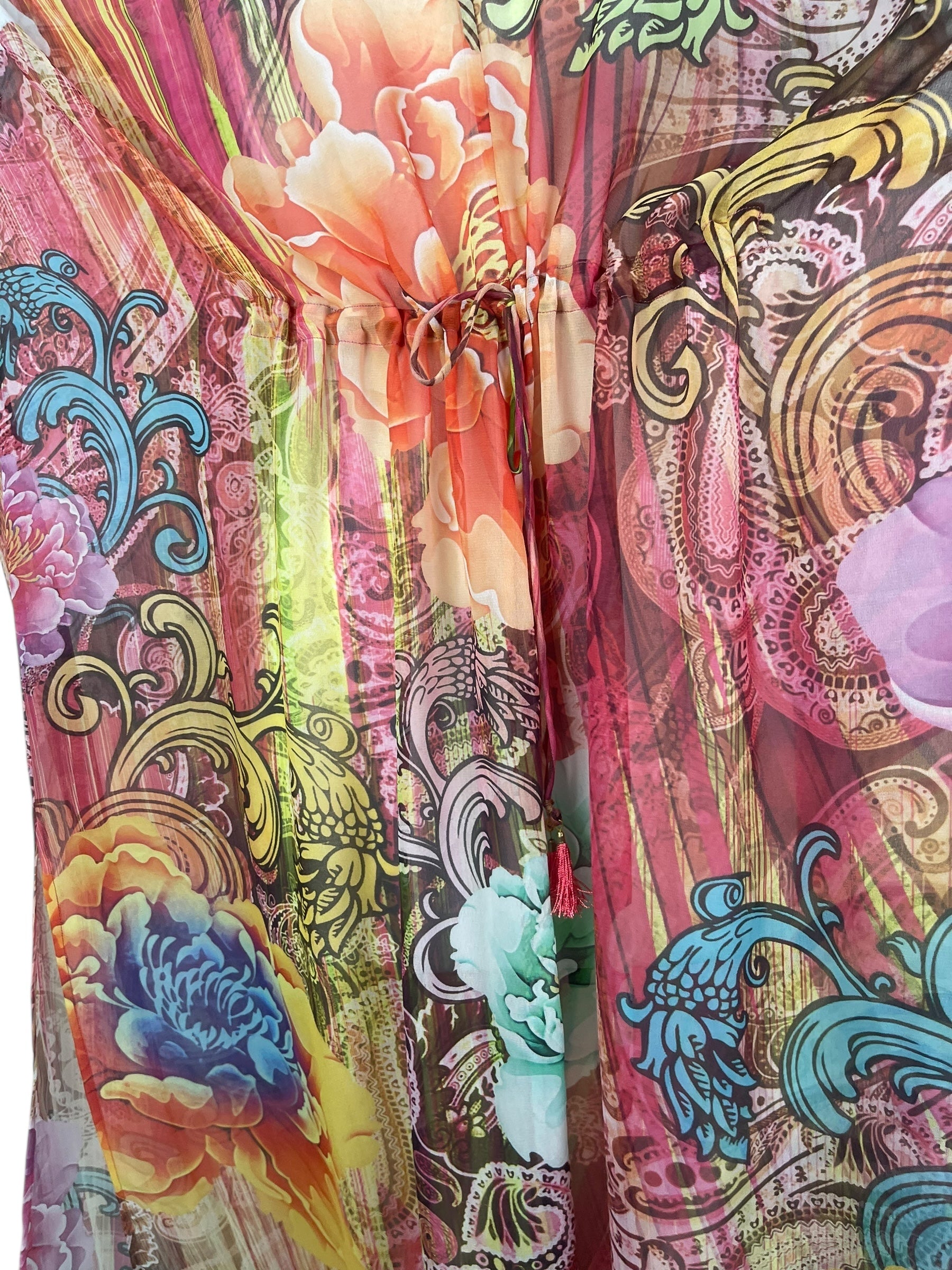 PRG8268 Sheer Avatar Pure Silk Maxi Kaftan