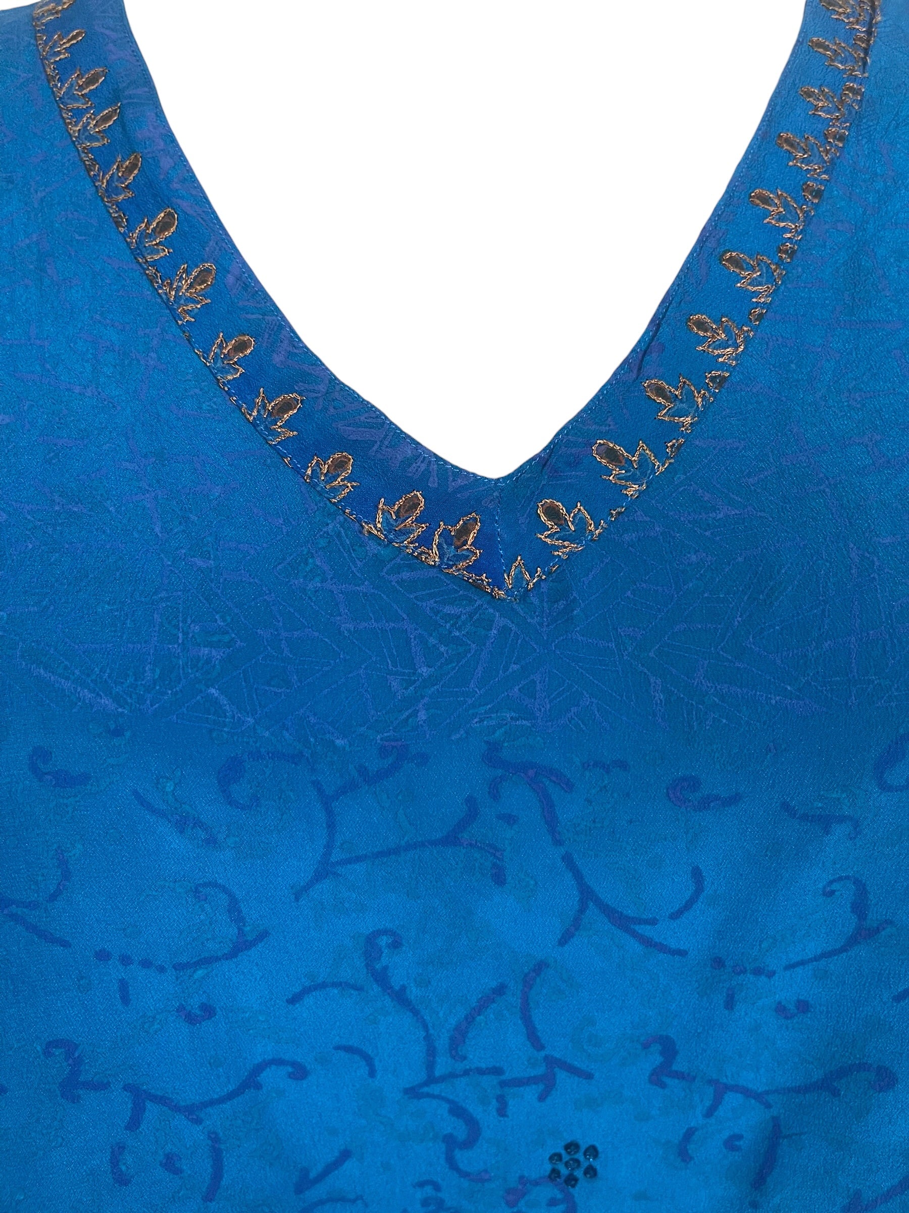 PRC8957 Avatar Pure Silk Long Tunic with Side Ties