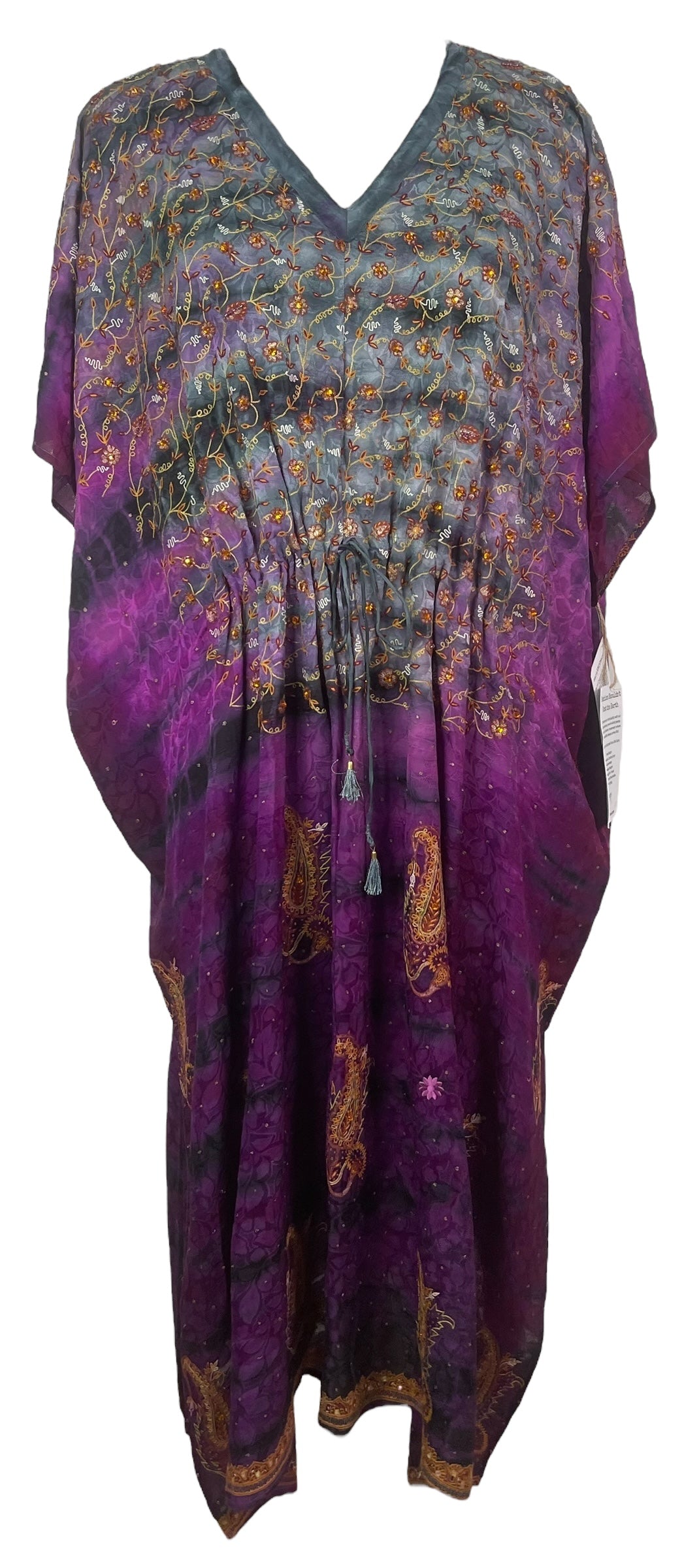 PRC8247 Avatar Pure Silk Maxi Kaftan