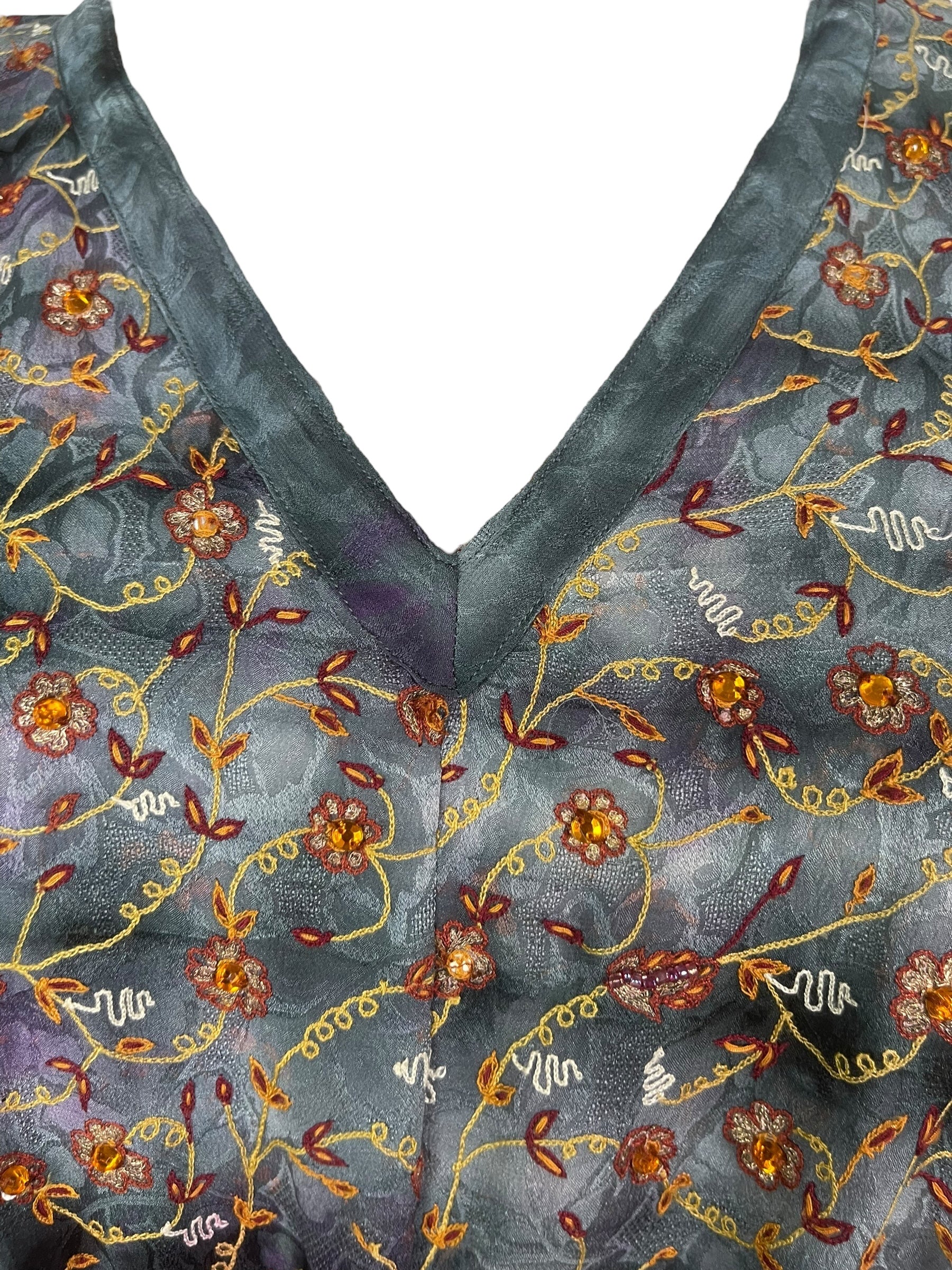 PRC8247 Avatar Pure Silk Maxi Kaftan