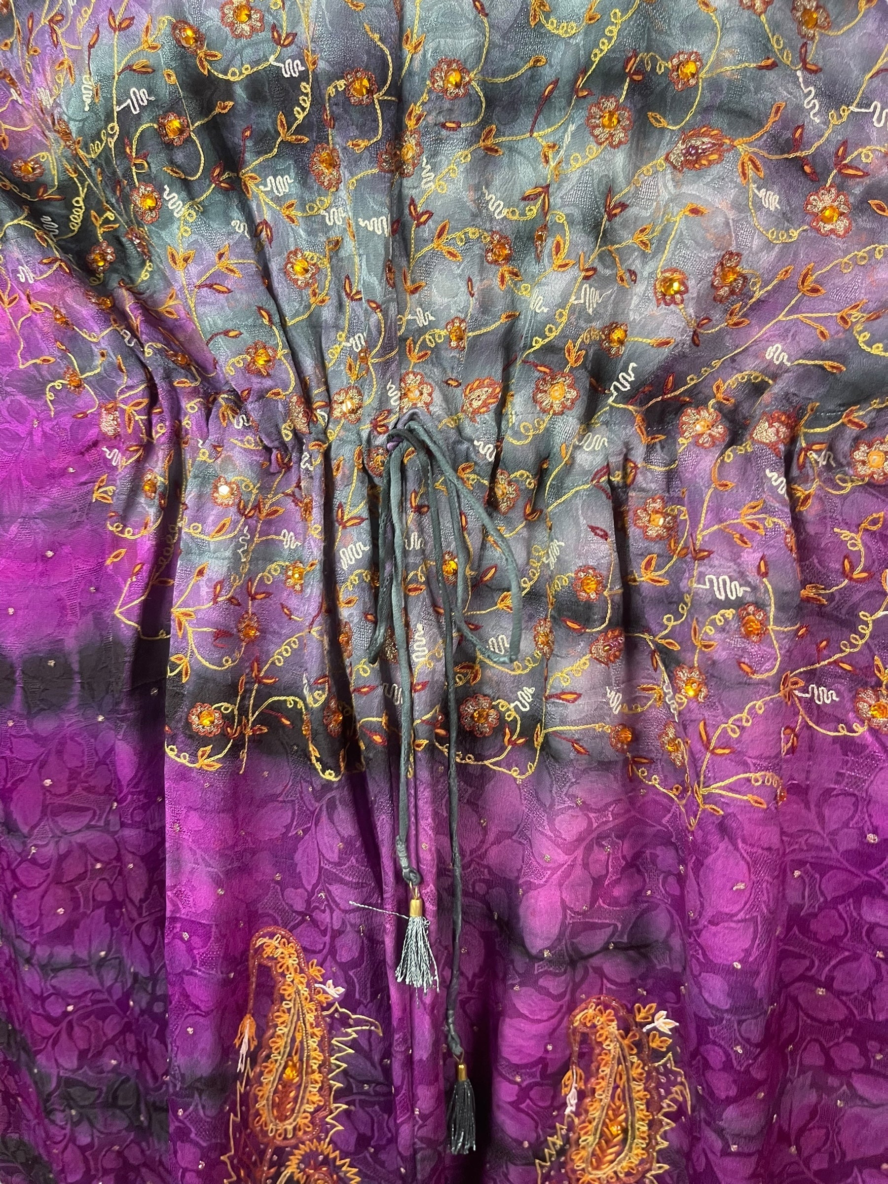 PRC8247 Avatar Pure Silk Maxi Kaftan