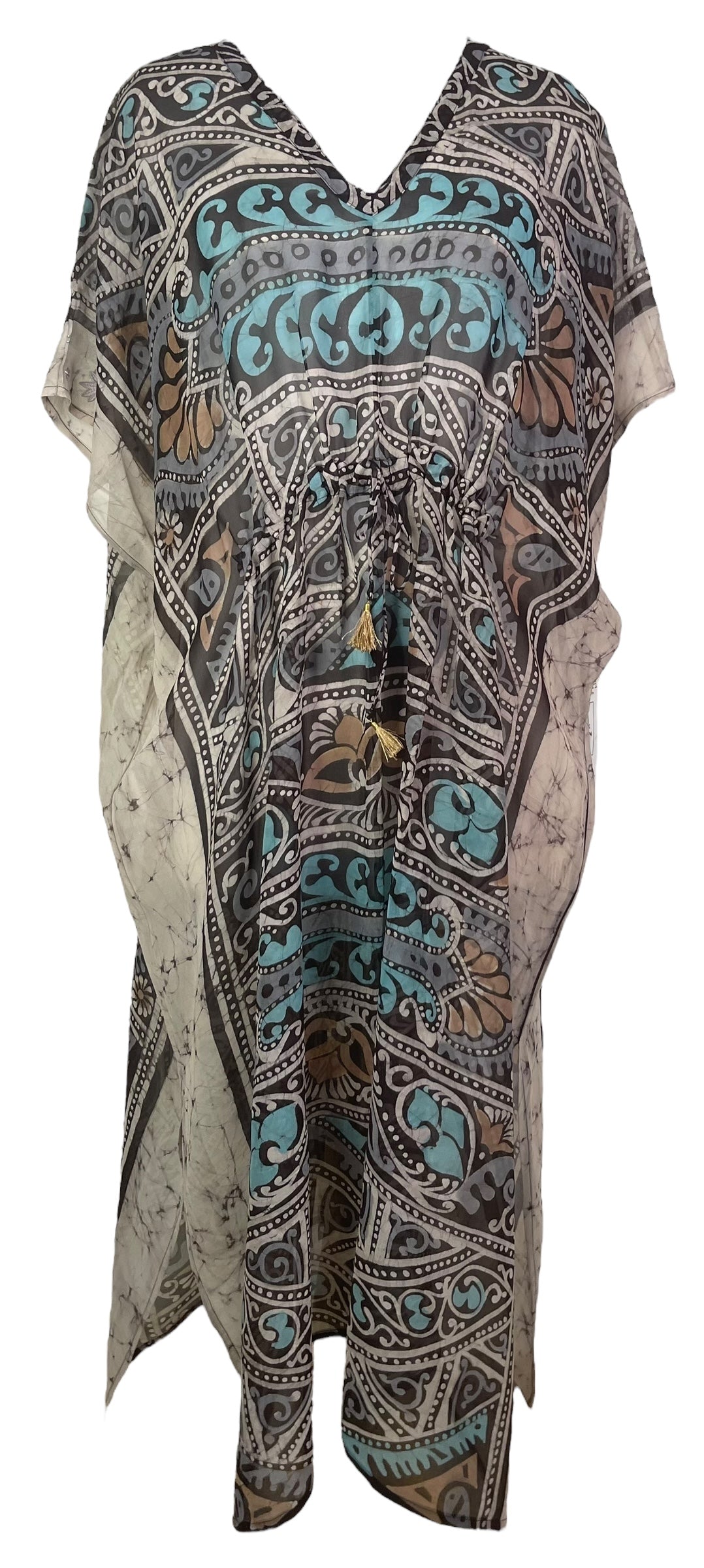 PRG8271 Sheer Avatar Pure Silk Maxi Kaftan