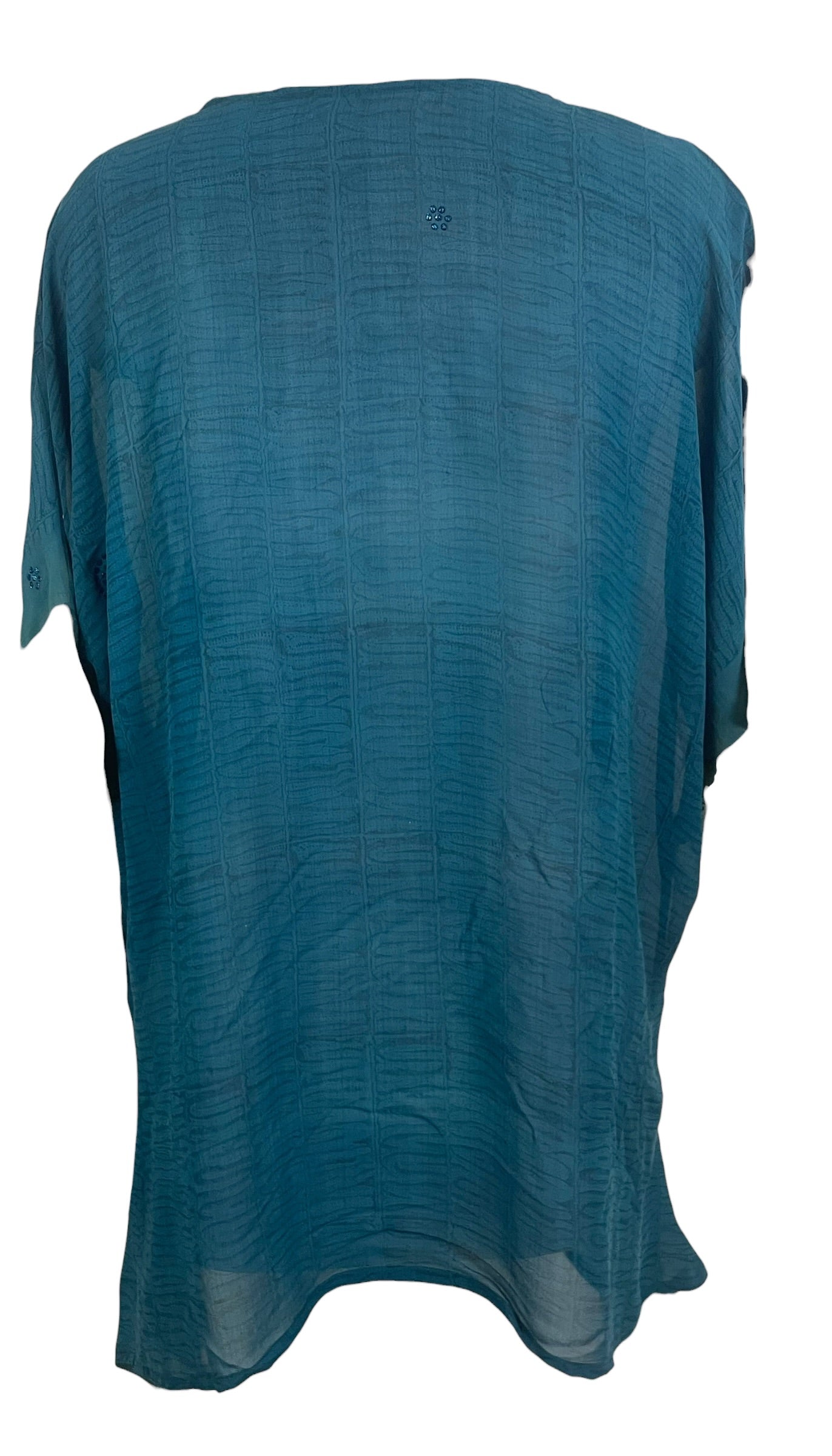 PRG9038 Sheer Avatar Pure Silk Long Tunic with Side Ties
