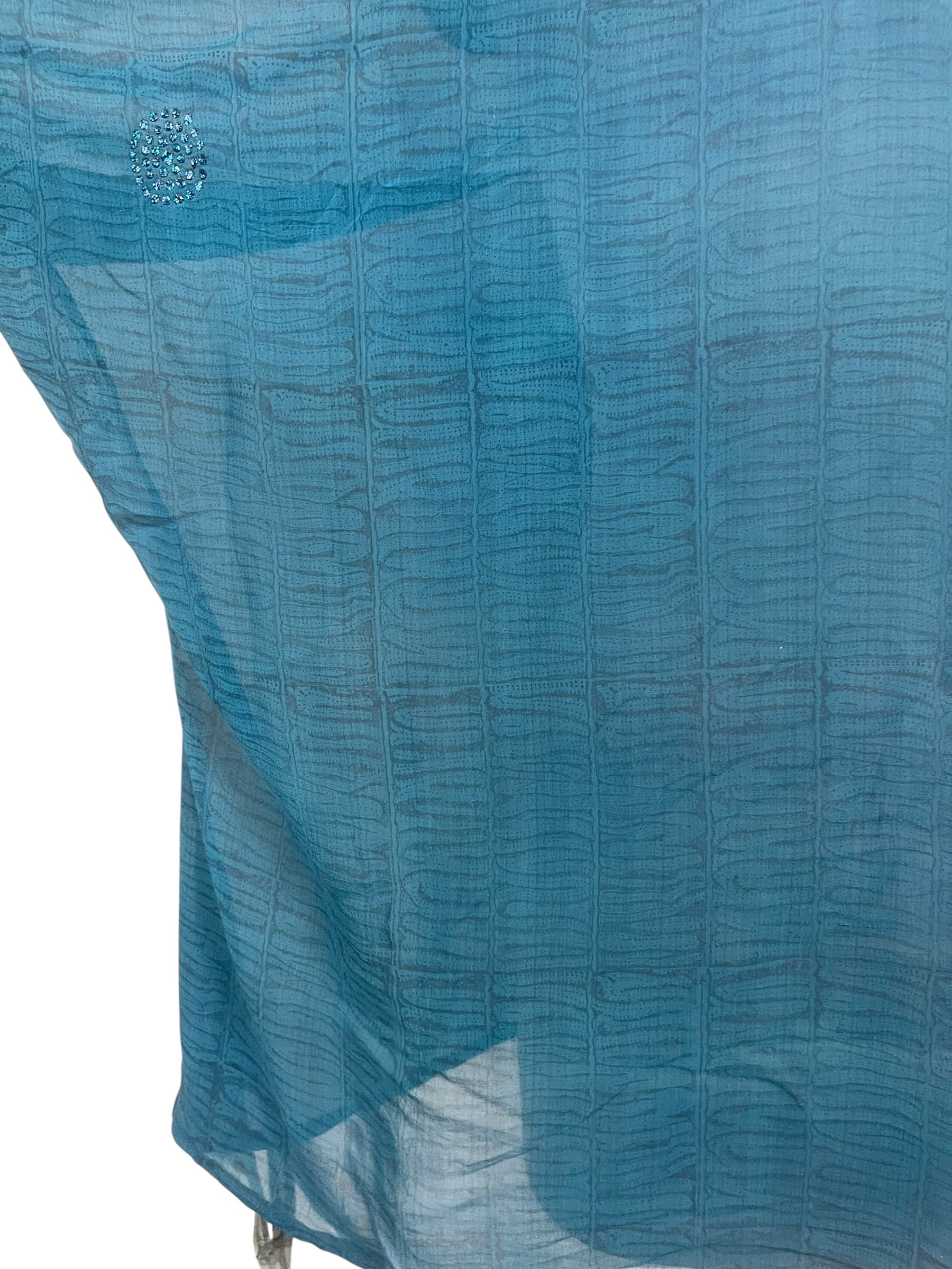 PRG9038 Sheer Avatar Pure Silk Long Tunic with Side Ties