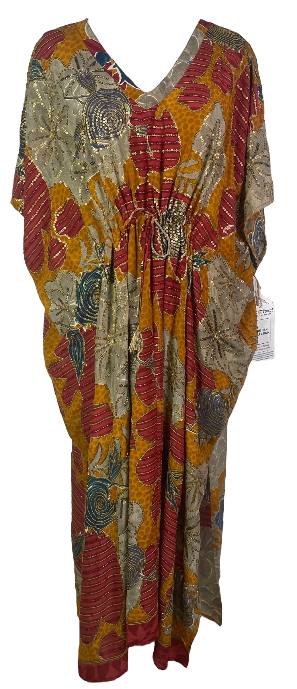PRC8255 Avatar Pure Silk Maxi Kaftan