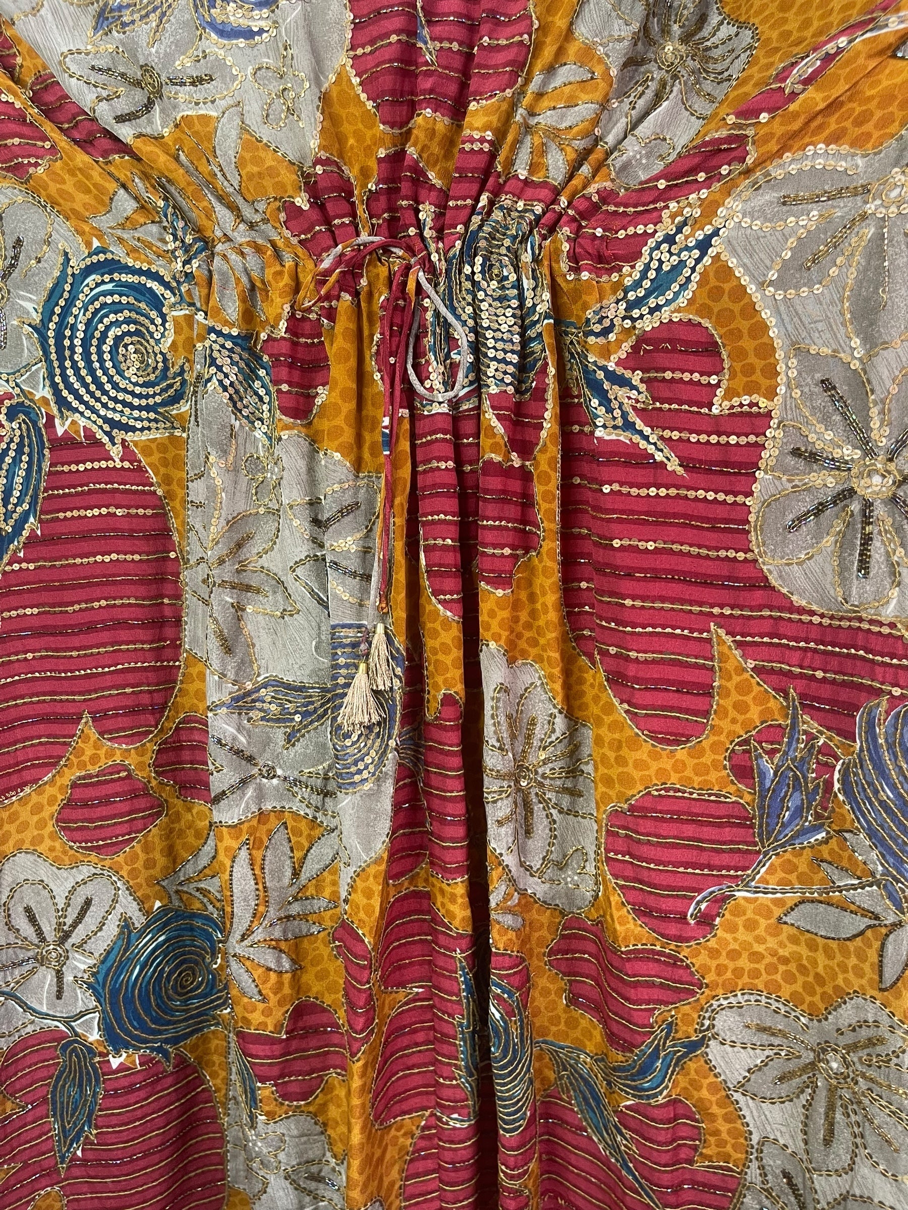 PRC8255 Avatar Pure Silk Maxi Kaftan