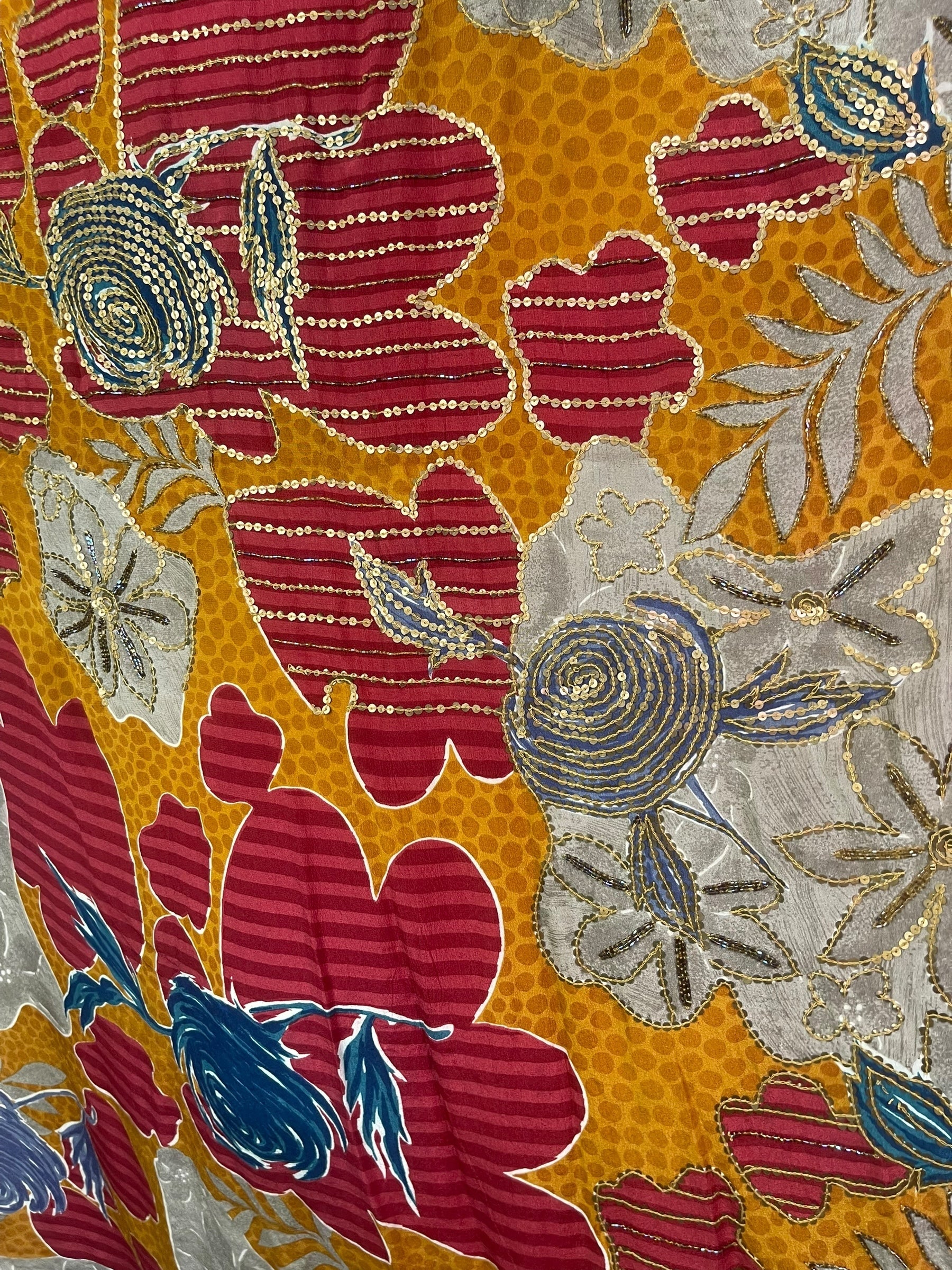 PRC8255 Avatar Pure Silk Maxi Kaftan