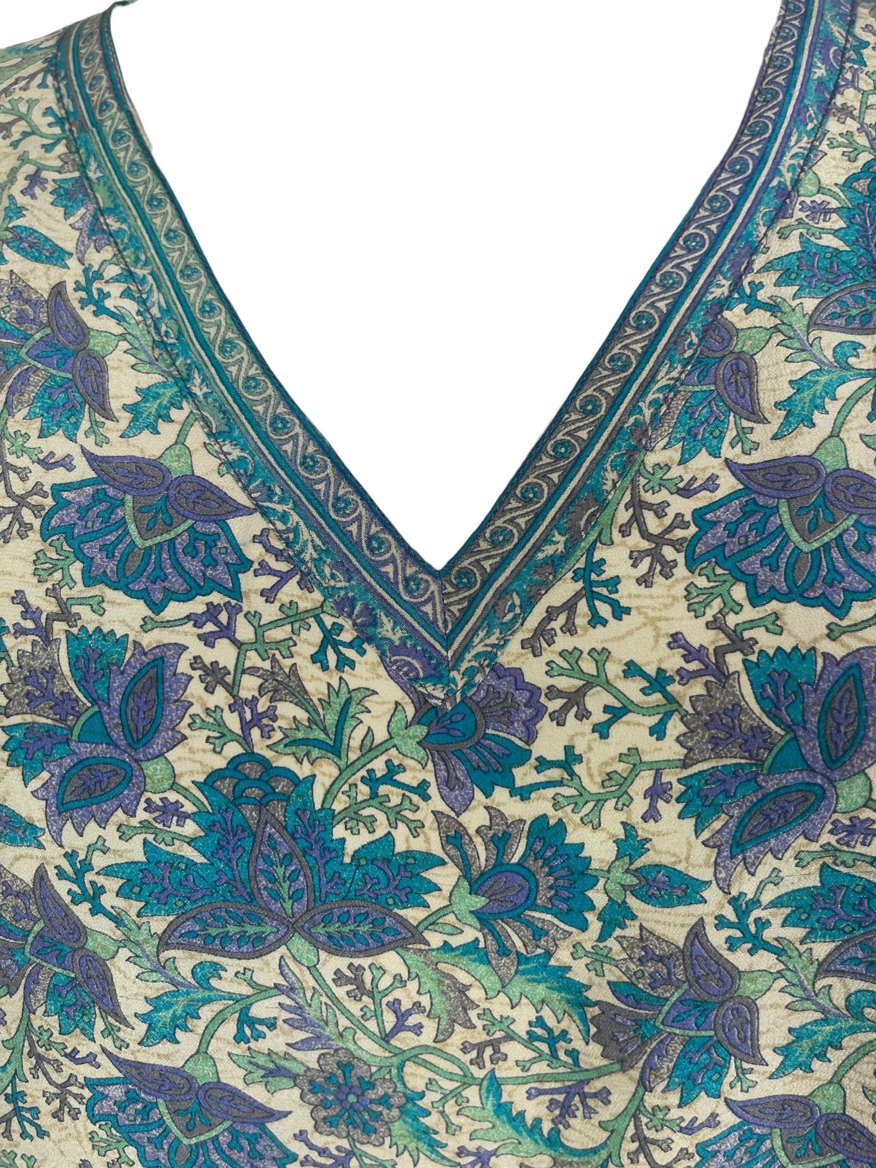 PRC8959 Avatar Pure Silk Long Tunic with Side Ties