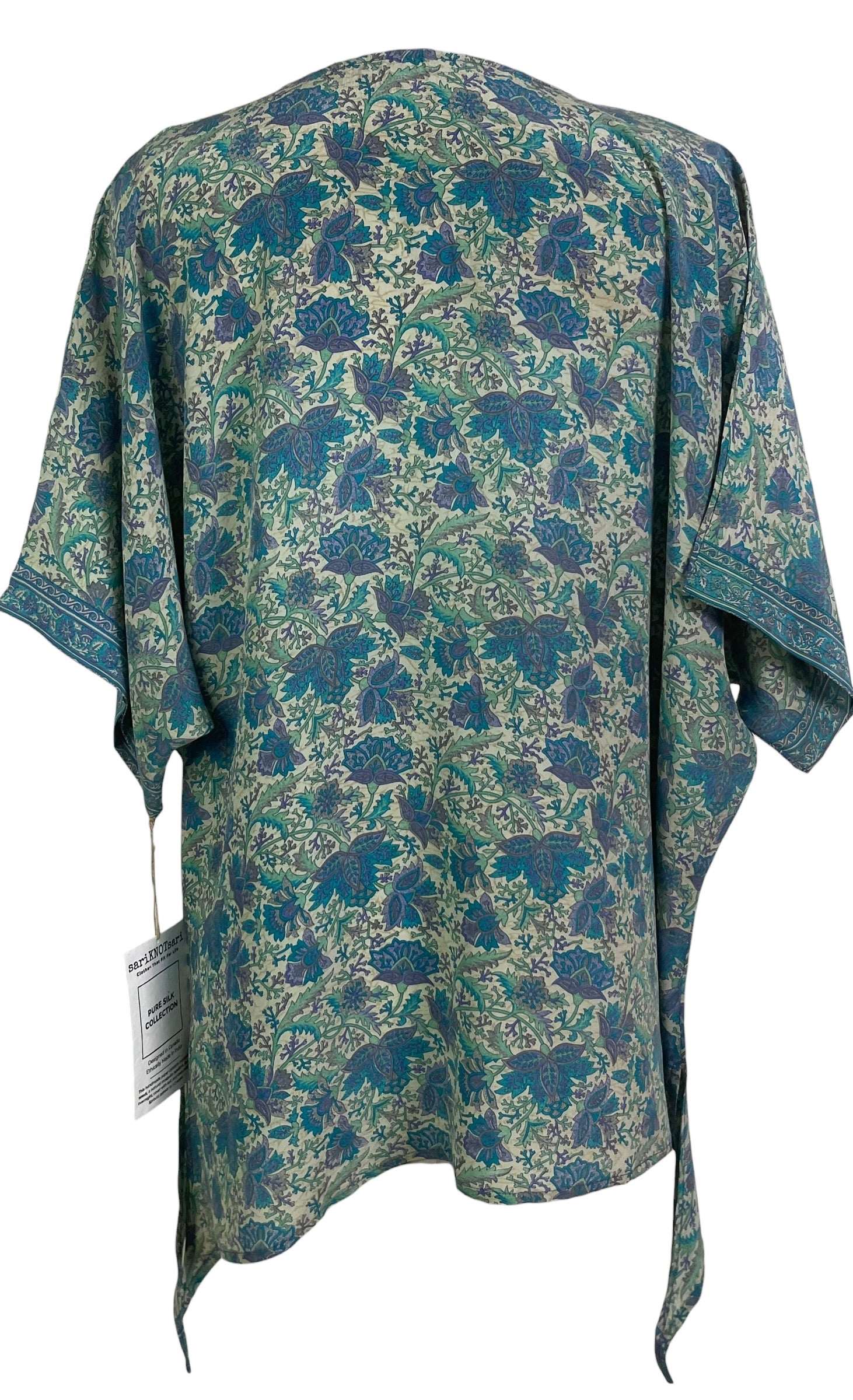 PRC8959 Avatar Pure Silk Long Tunic with Side Ties