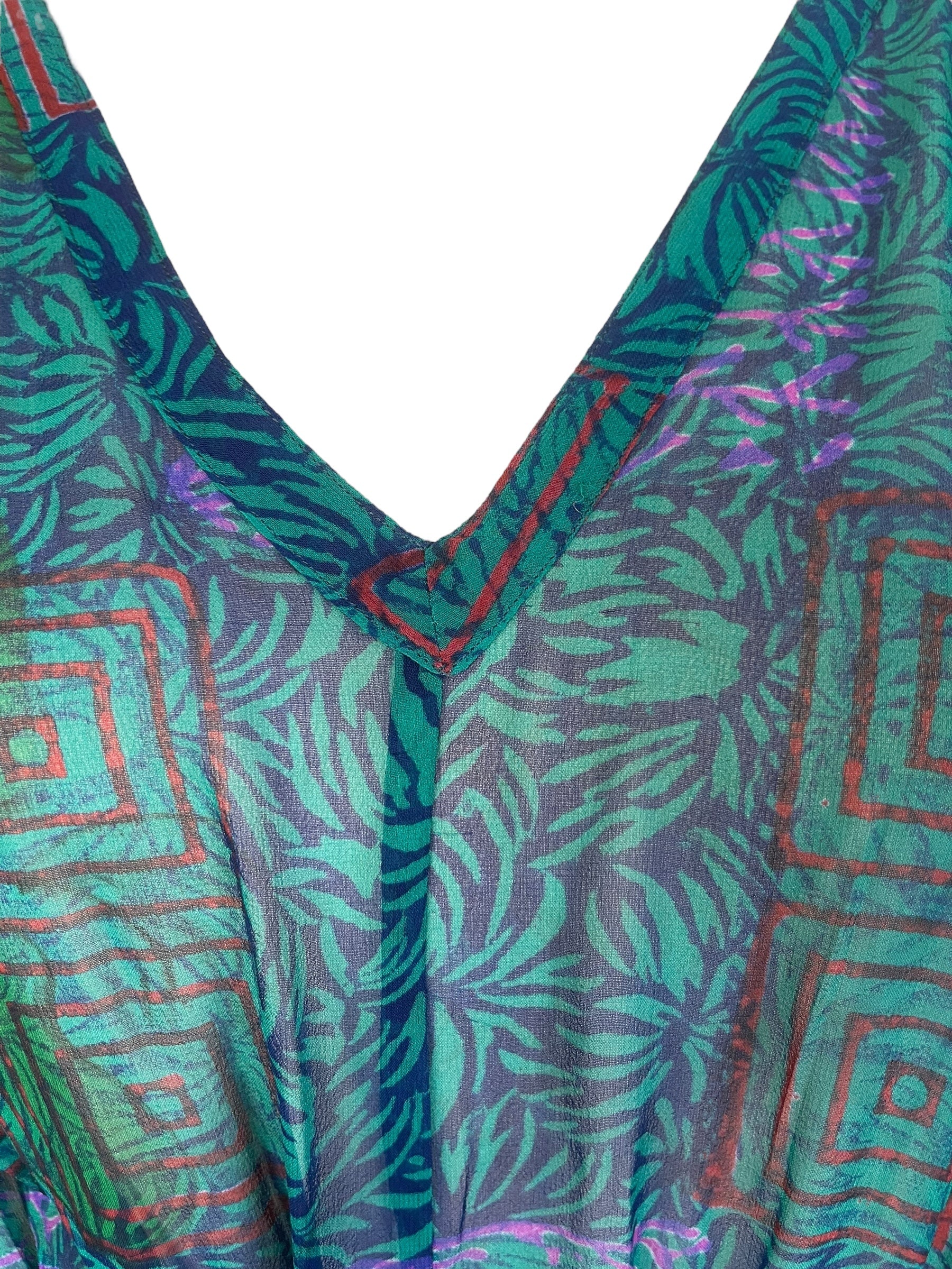 PRG8268A Sheer Avatar Pure Silk Maxi Kaftan