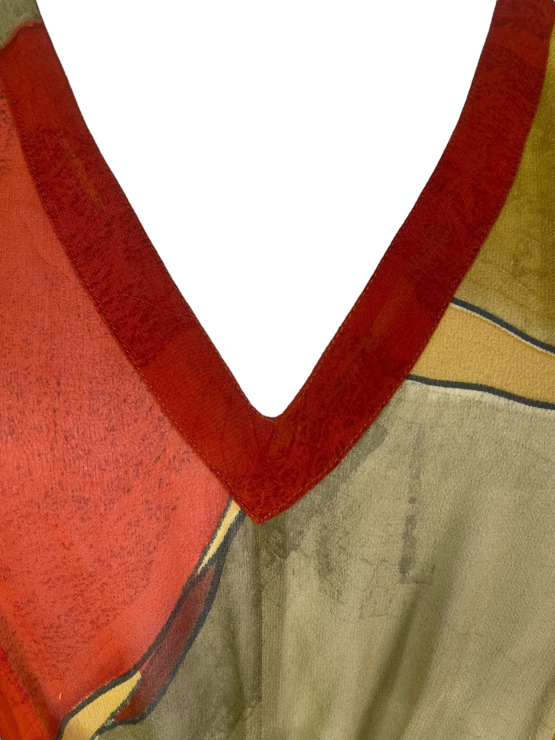 PRG8272 Sheer Avatar Pure Silk Maxi Kaftan