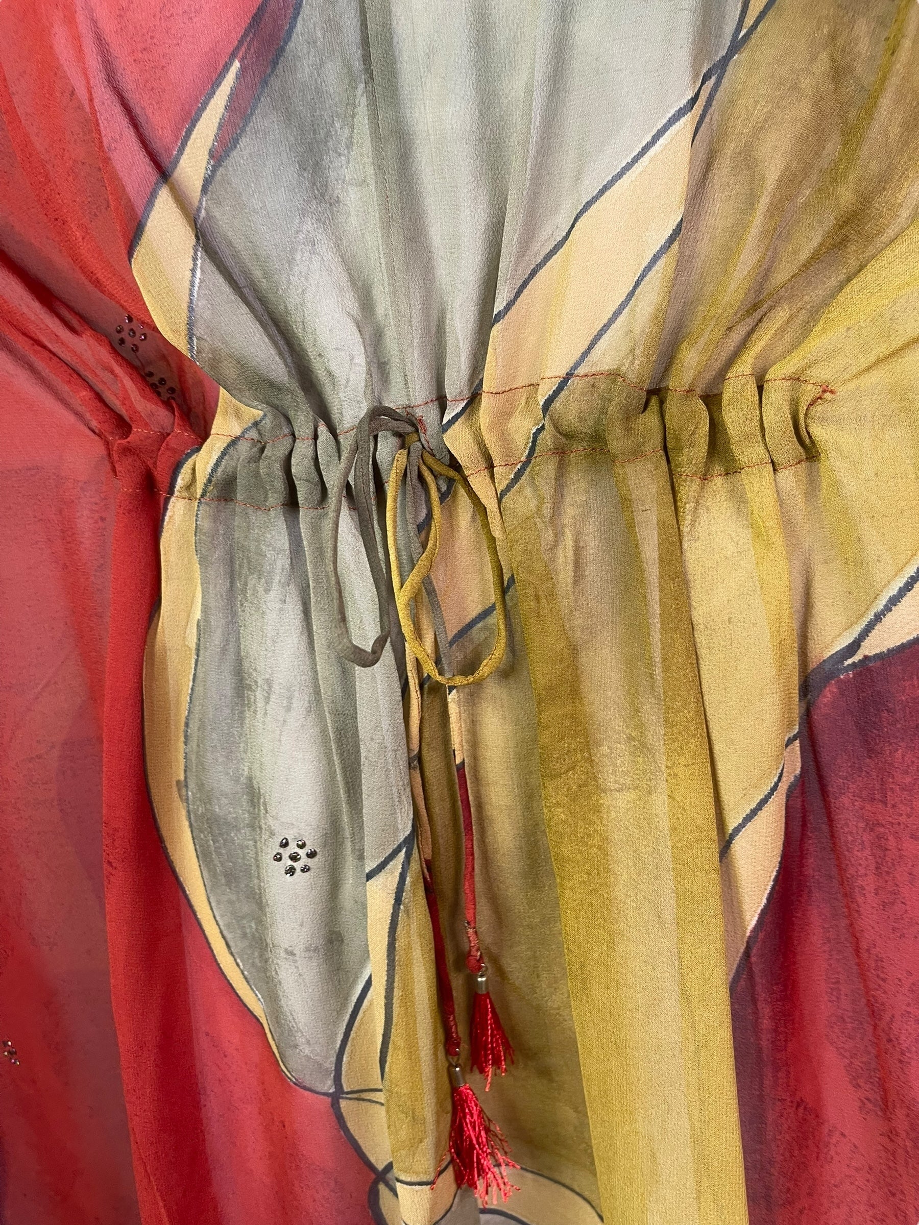 PRG8272 Sheer Avatar Pure Silk Maxi Kaftan