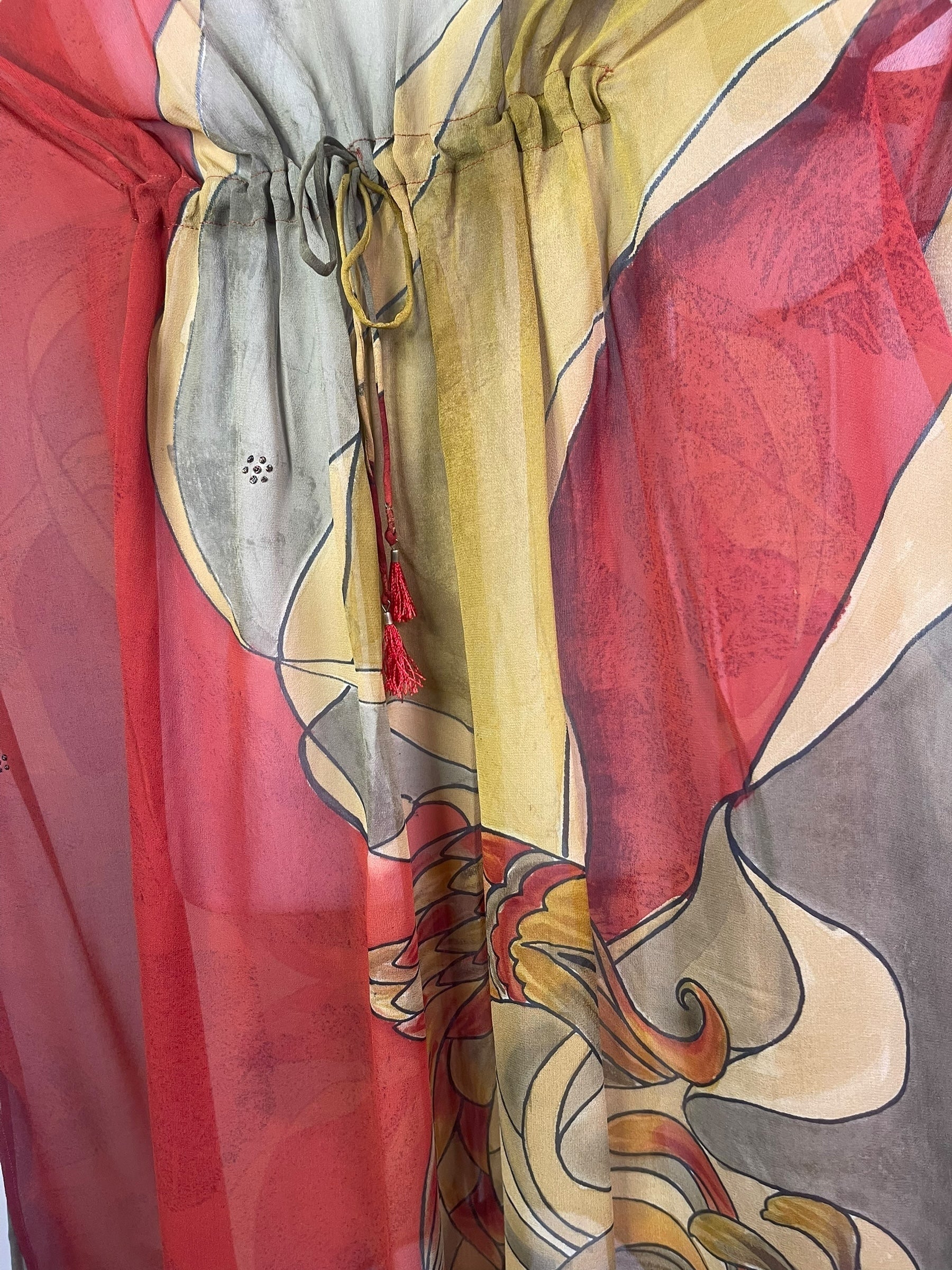 PRG8272 Sheer Avatar Pure Silk Maxi Kaftan