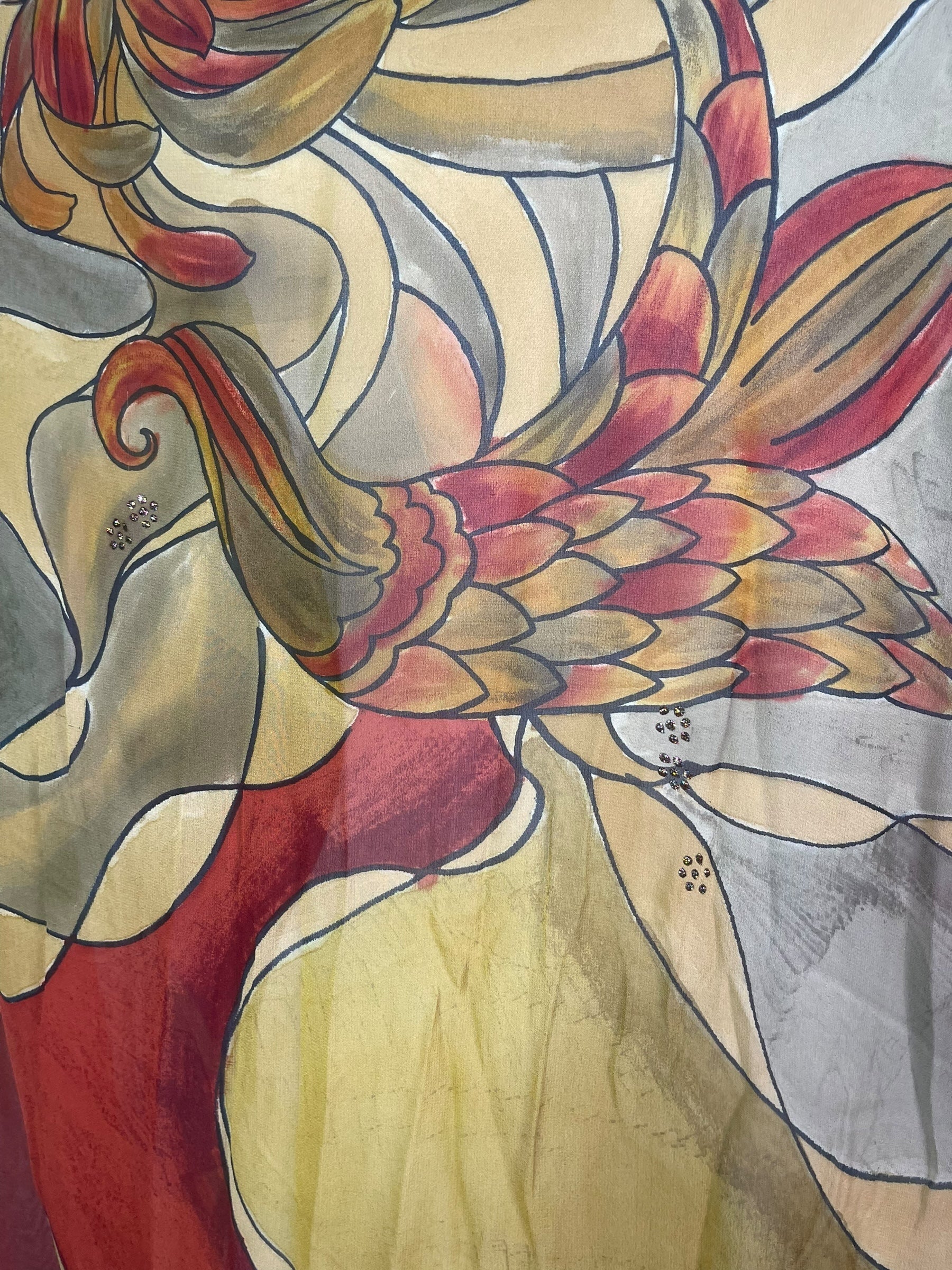 PRG8272 Sheer Avatar Pure Silk Maxi Kaftan