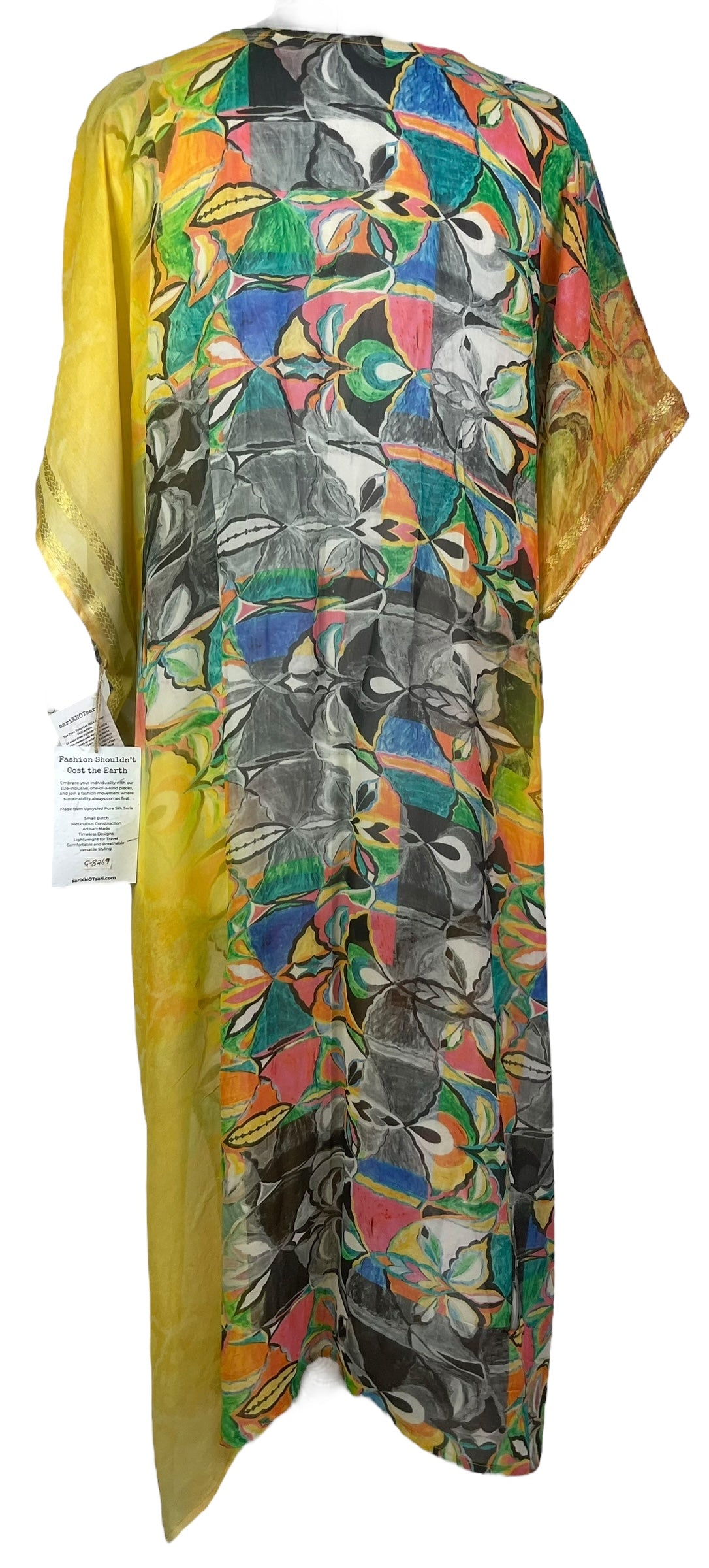 PRG8269 Sheer Avatar Pure Silk Maxi Kaftan