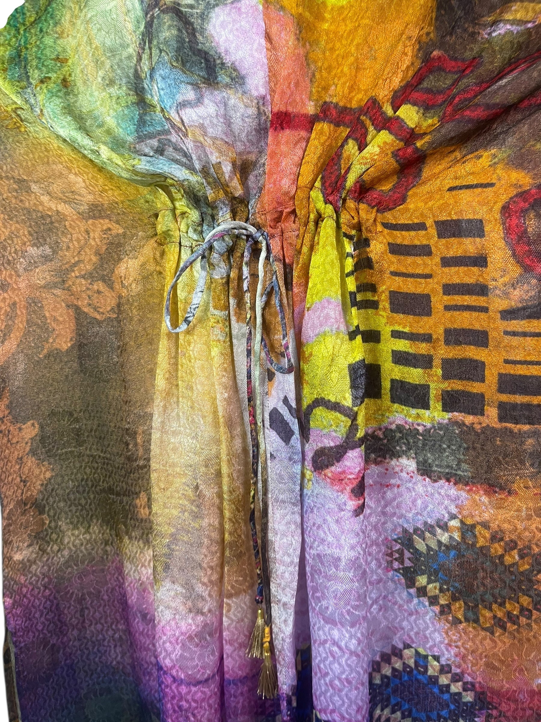 PRG8263 Sheer Avatar Pure Silk Maxi Kaftan