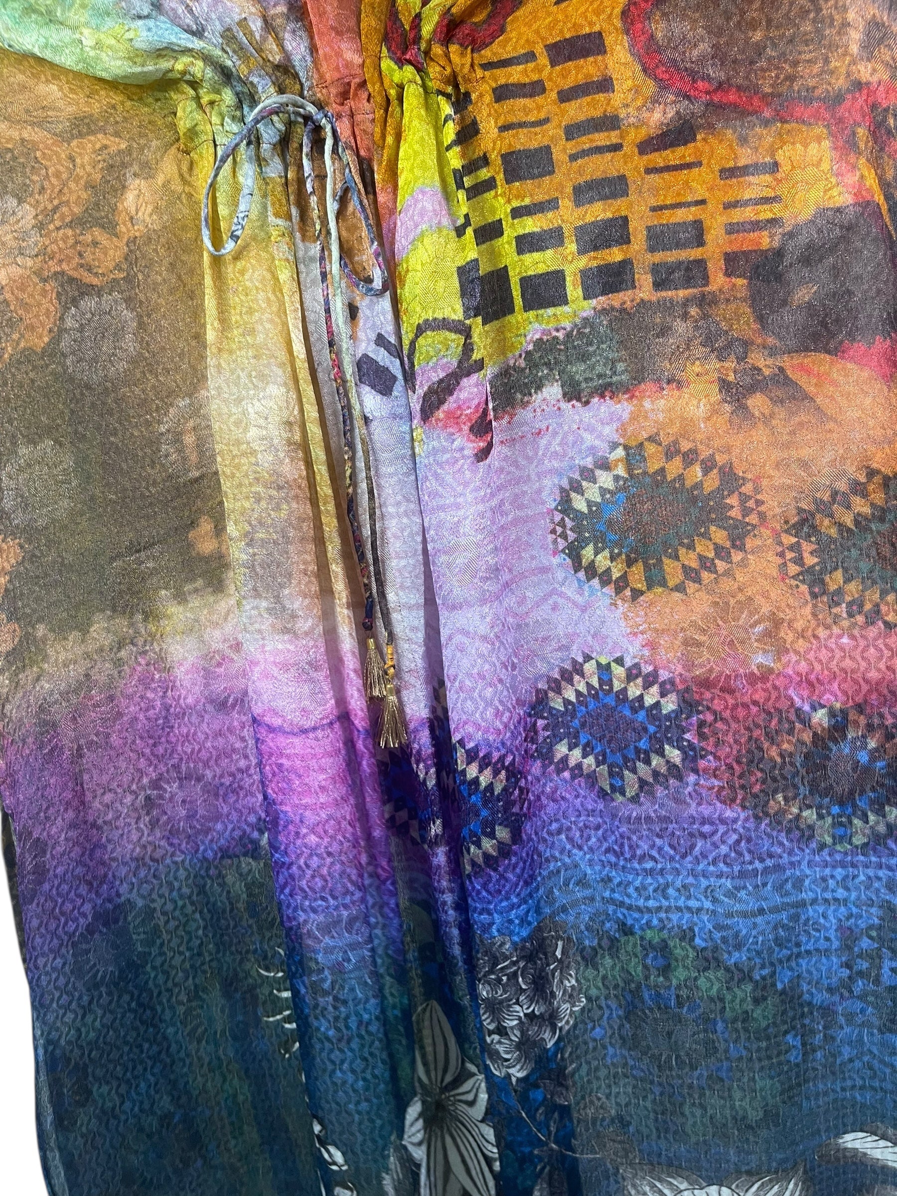 PRG8263 Sheer Avatar Pure Silk Maxi Kaftan