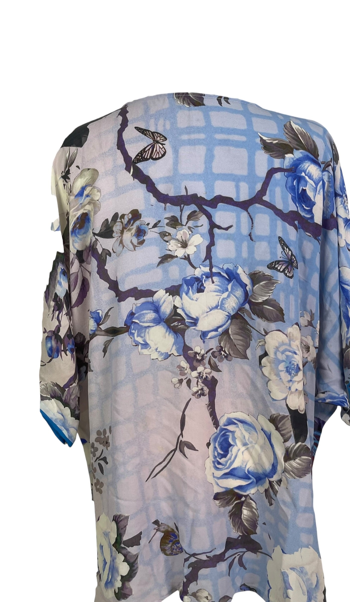 PRG9051 Sheer Wabi Sabi Pure Silk Long Tunic with Side Ties