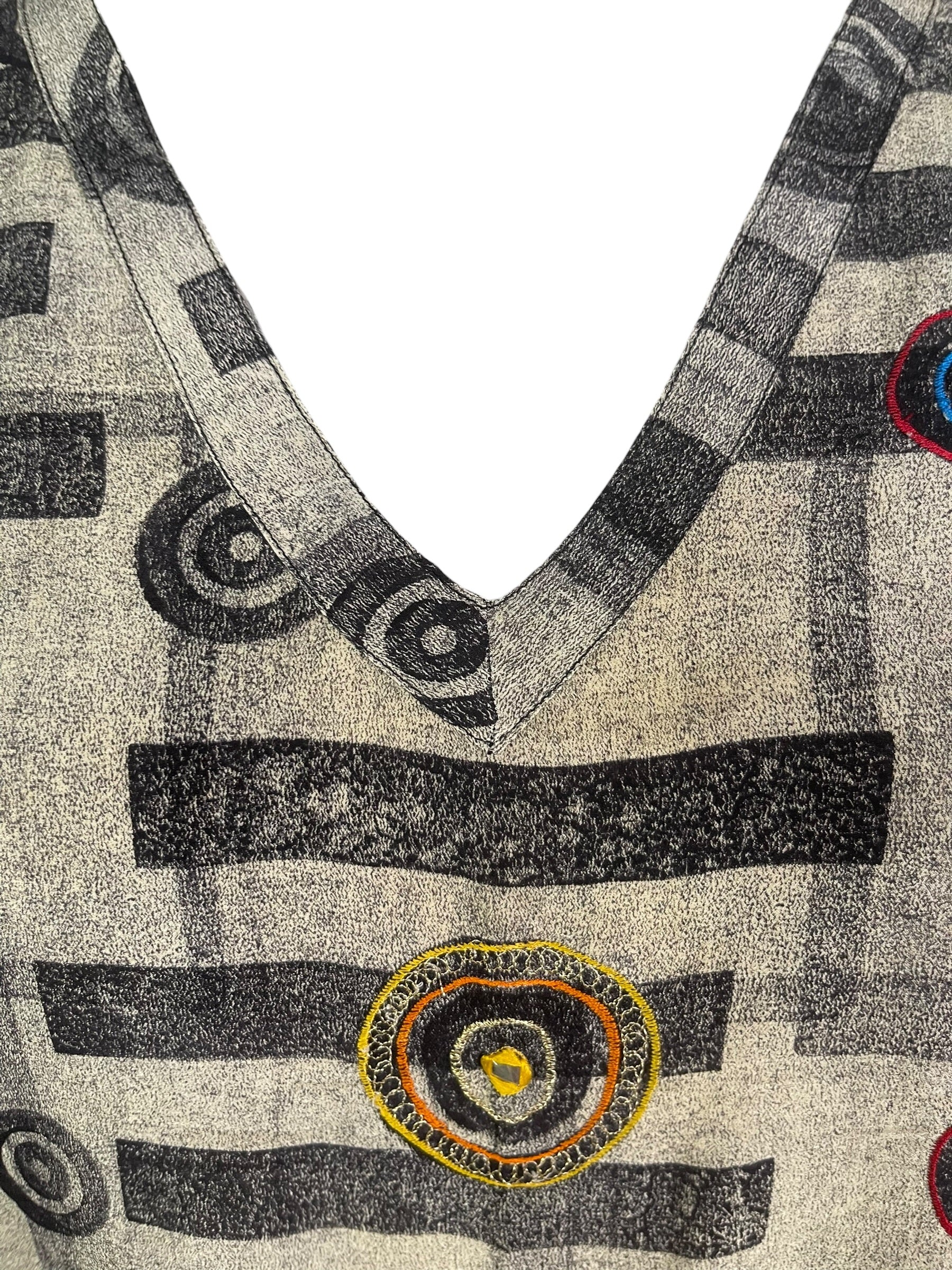 PRC9057 Wabi Sabi Pure Silk Long Tunic with Side Ties