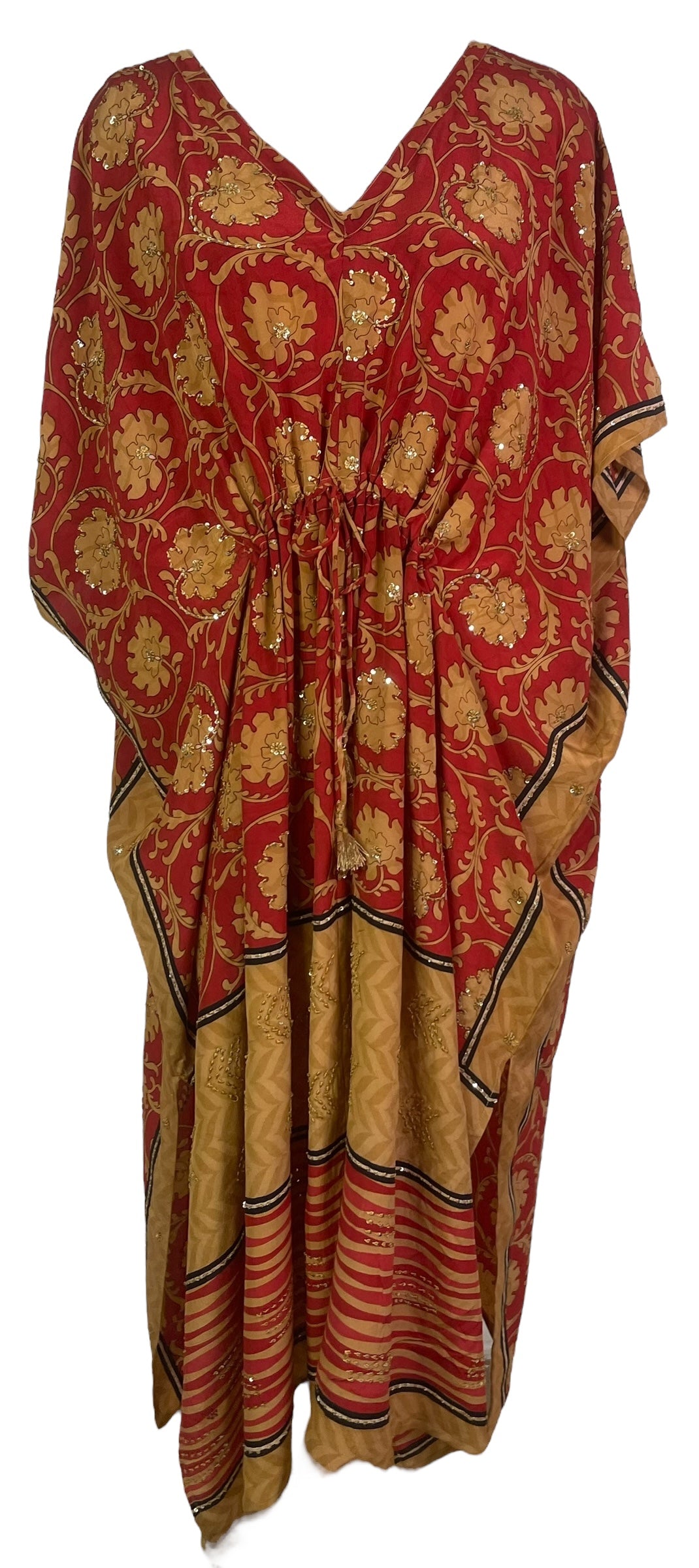 PRC8249 Wabi Sabi Pure Silk Maxi Kaftan