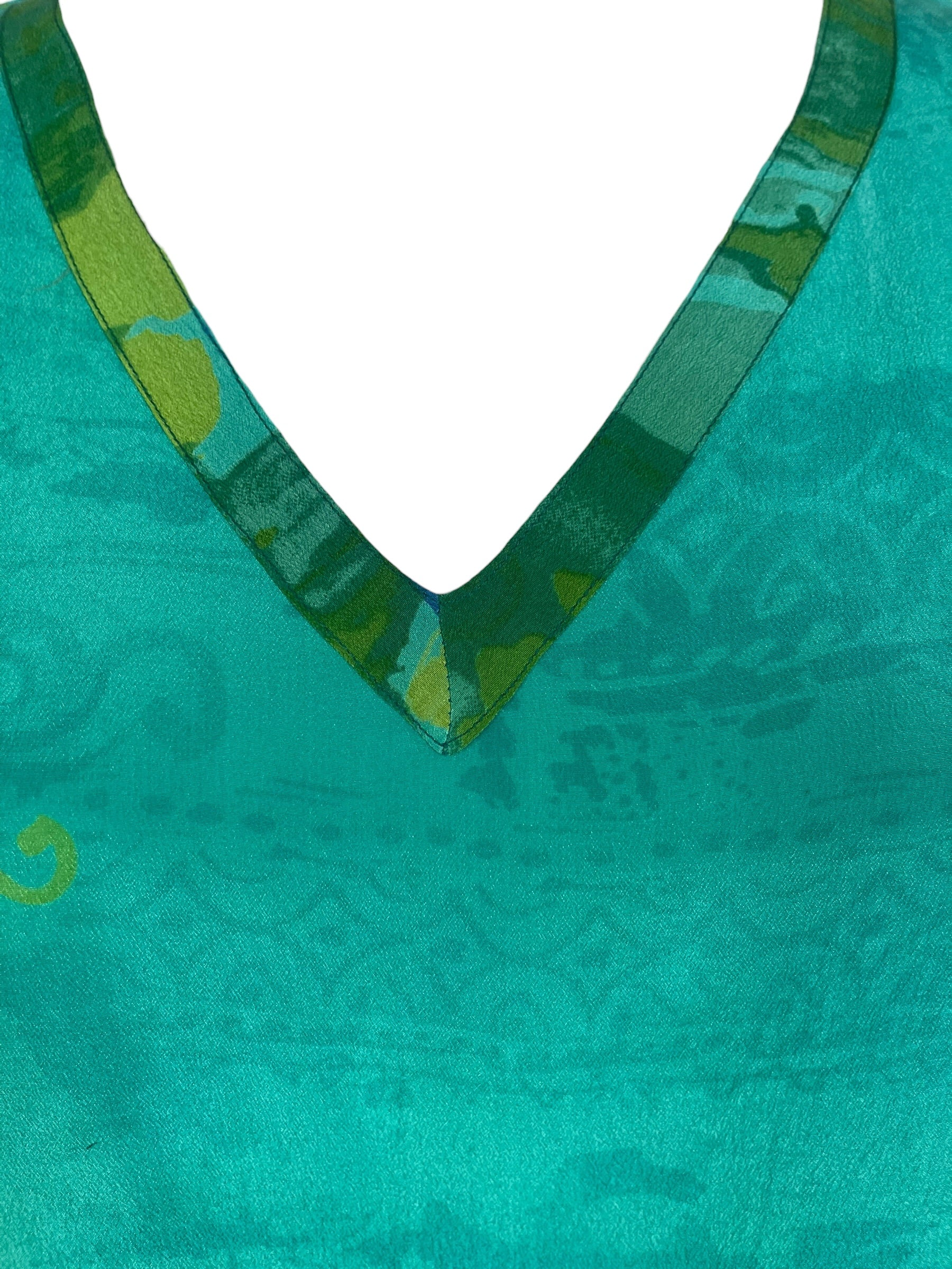 PRC9061 Wabi Sabi Pure Silk Long Tunic with Side Ties