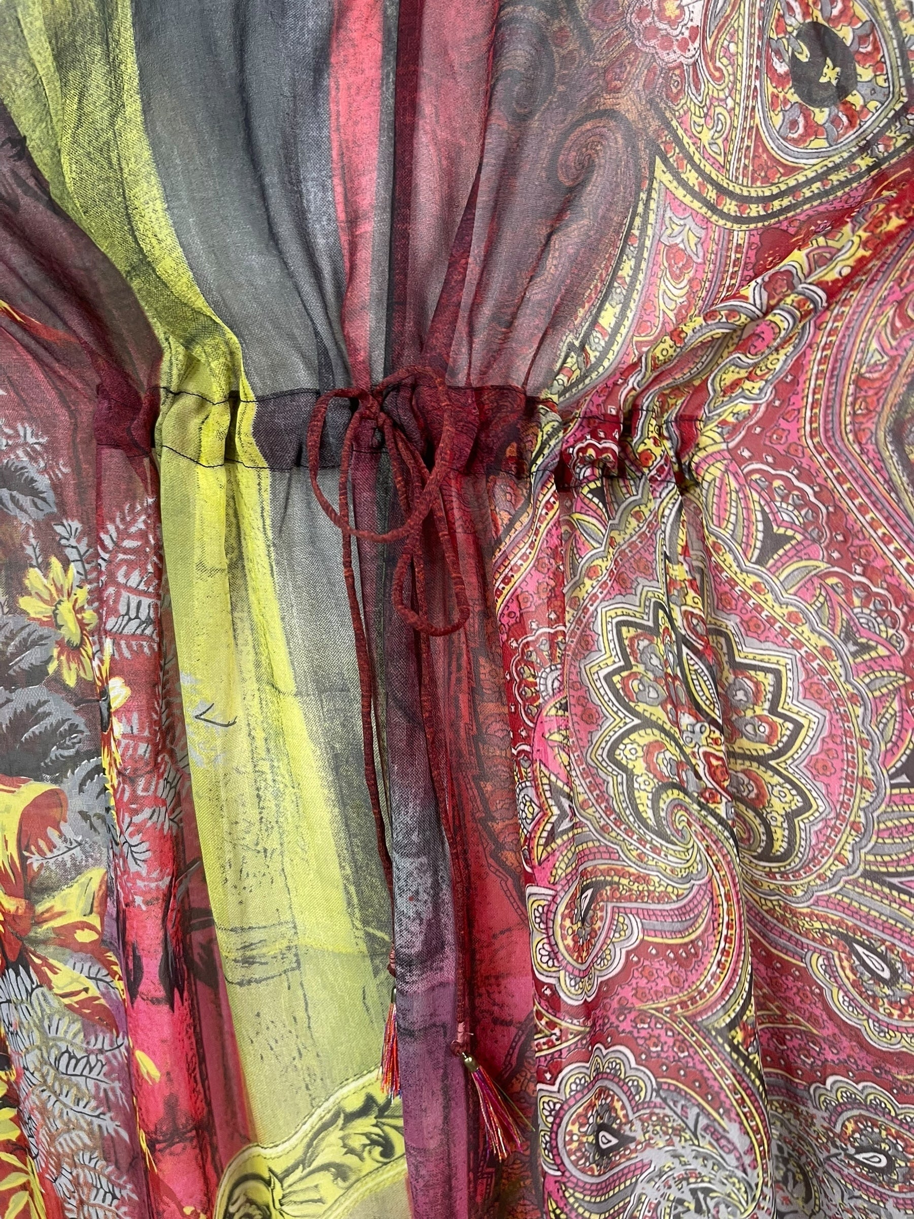 PRG8259 Sheer Wabi Sabi Pure Silk Maxi Kaftan