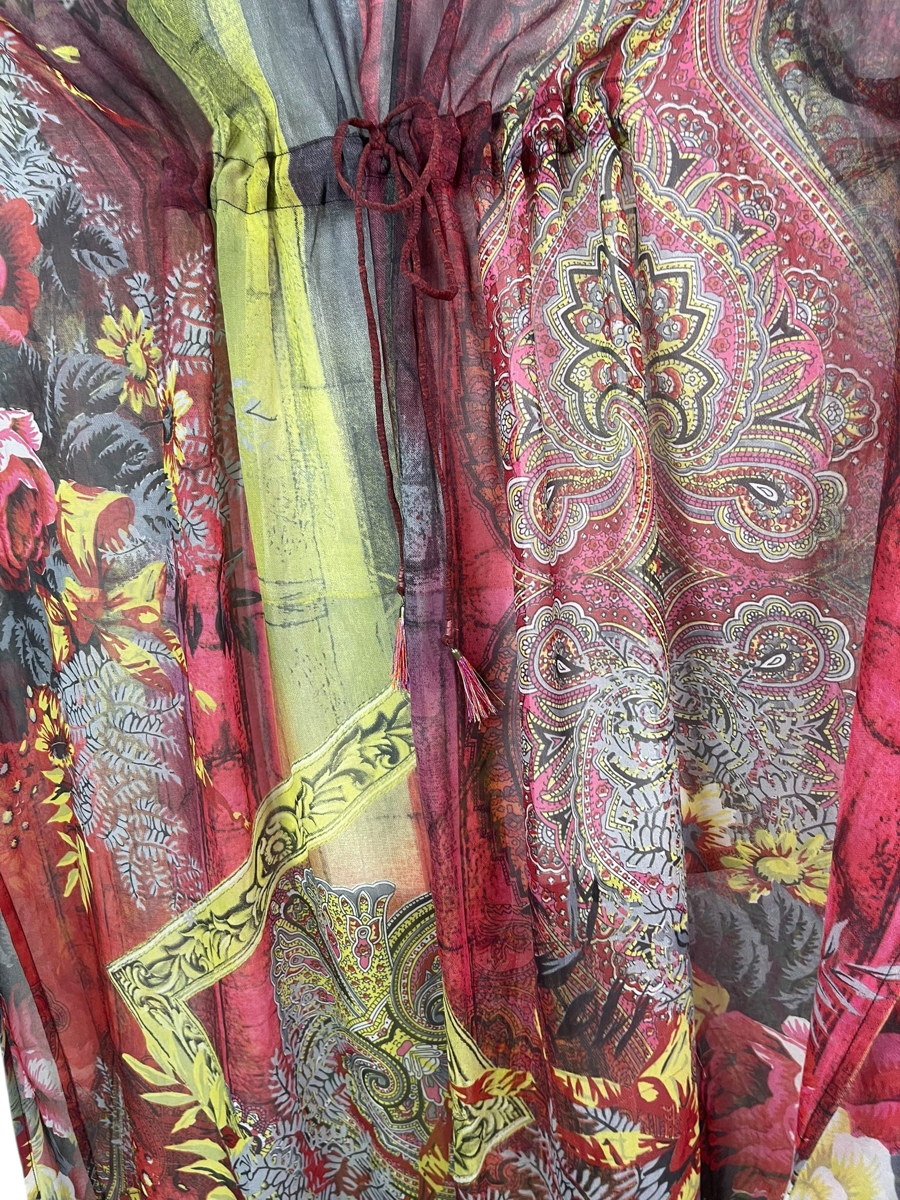 PRG8259 Sheer Wabi Sabi Pure Silk Maxi Kaftan