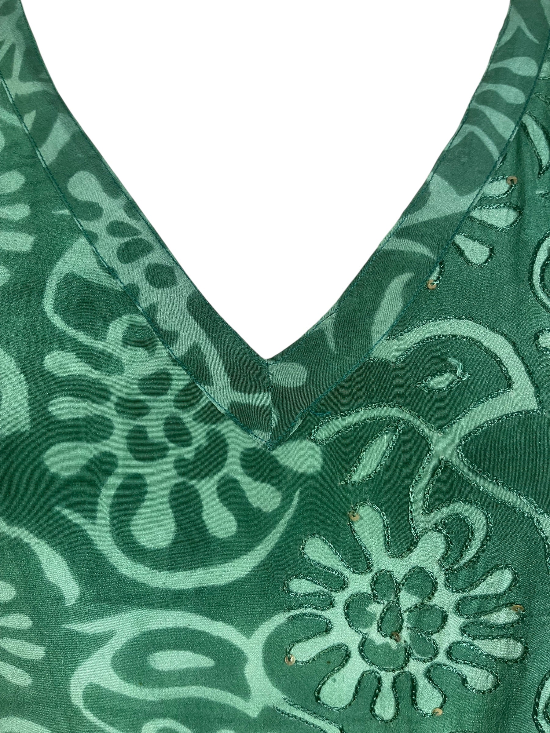PRC9062 Wabi Sabi Pure Silk Long Tunic with Side Ties