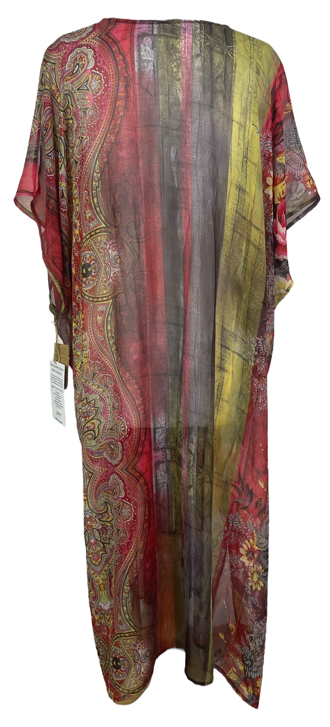 PRG8259 Sheer Wabi Sabi Pure Silk Maxi Kaftan