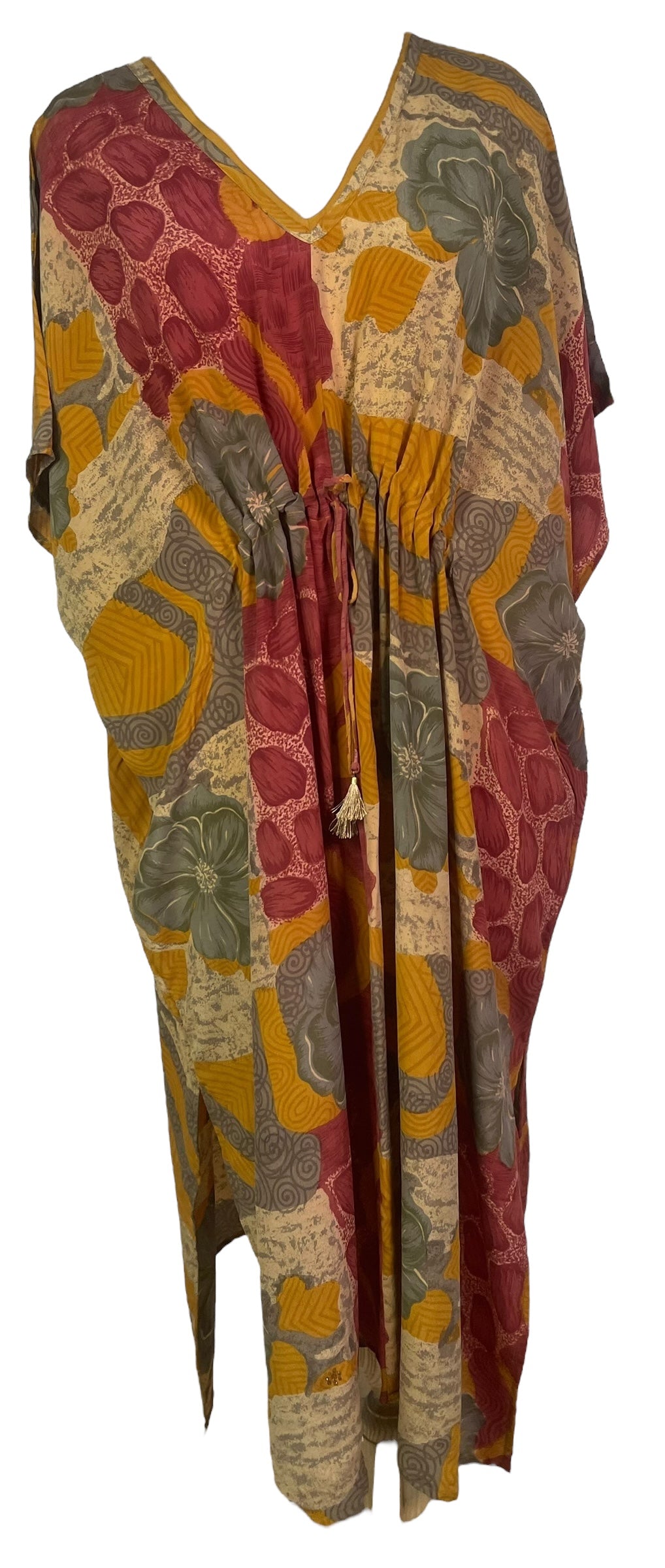 PRC8256 Wabi Sabi Pure Silk Maxi Kaftan