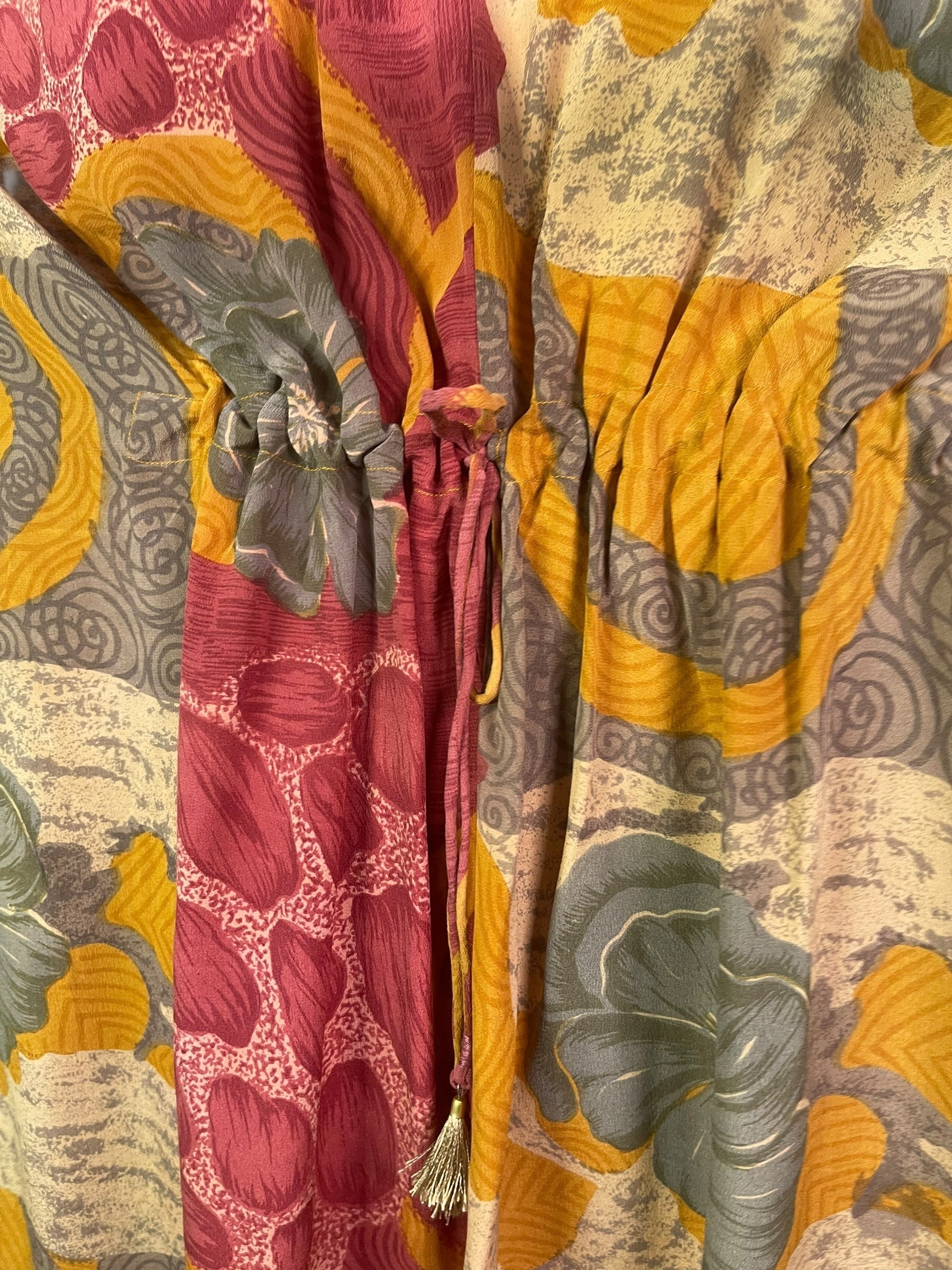 PRC8256 Wabi Sabi Pure Silk Maxi Kaftan