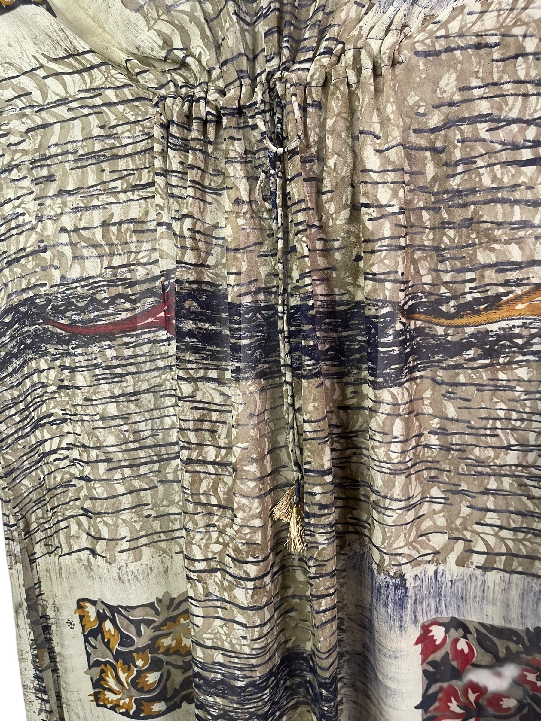 PRG8267 Sheer Wabi Sabi Pure Silk Maxi Kaftan