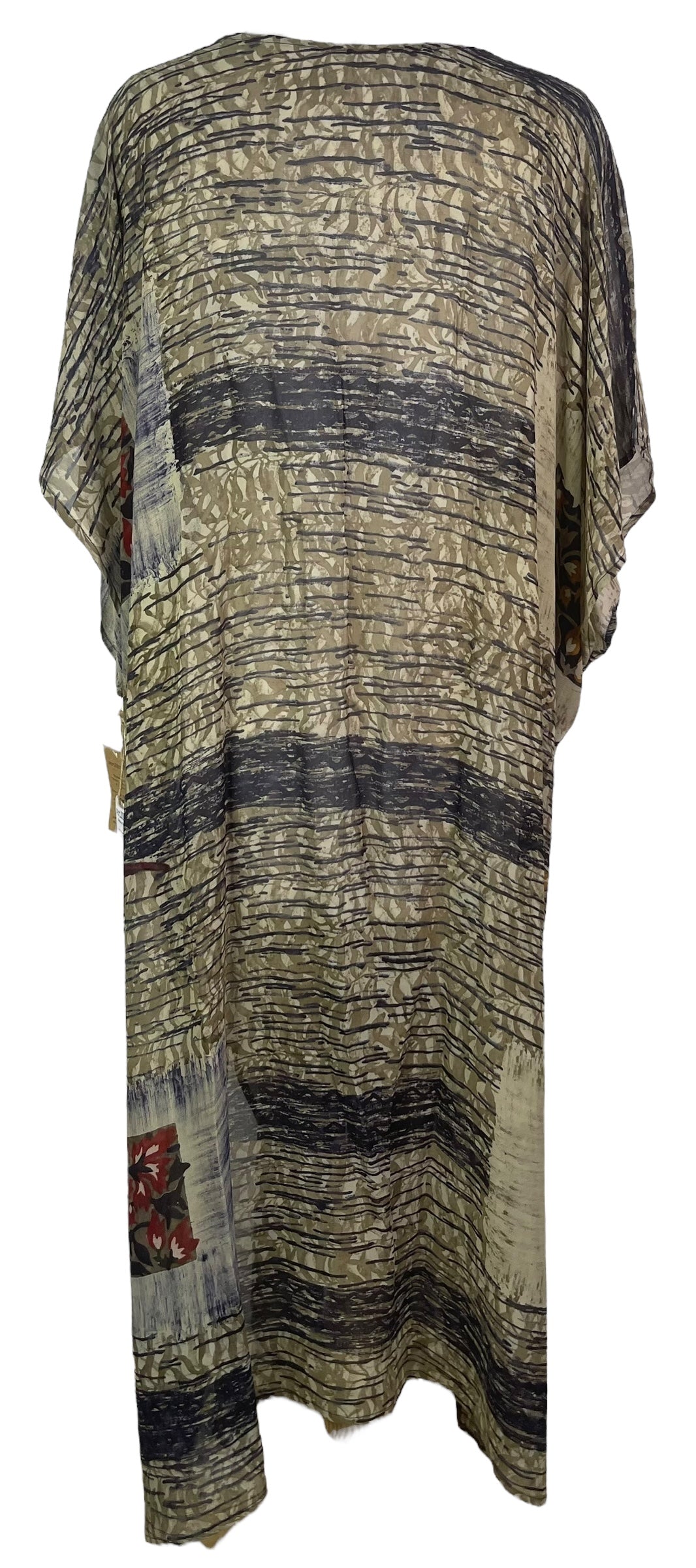 PRG8267 Sheer Wabi Sabi Pure Silk Maxi Kaftan