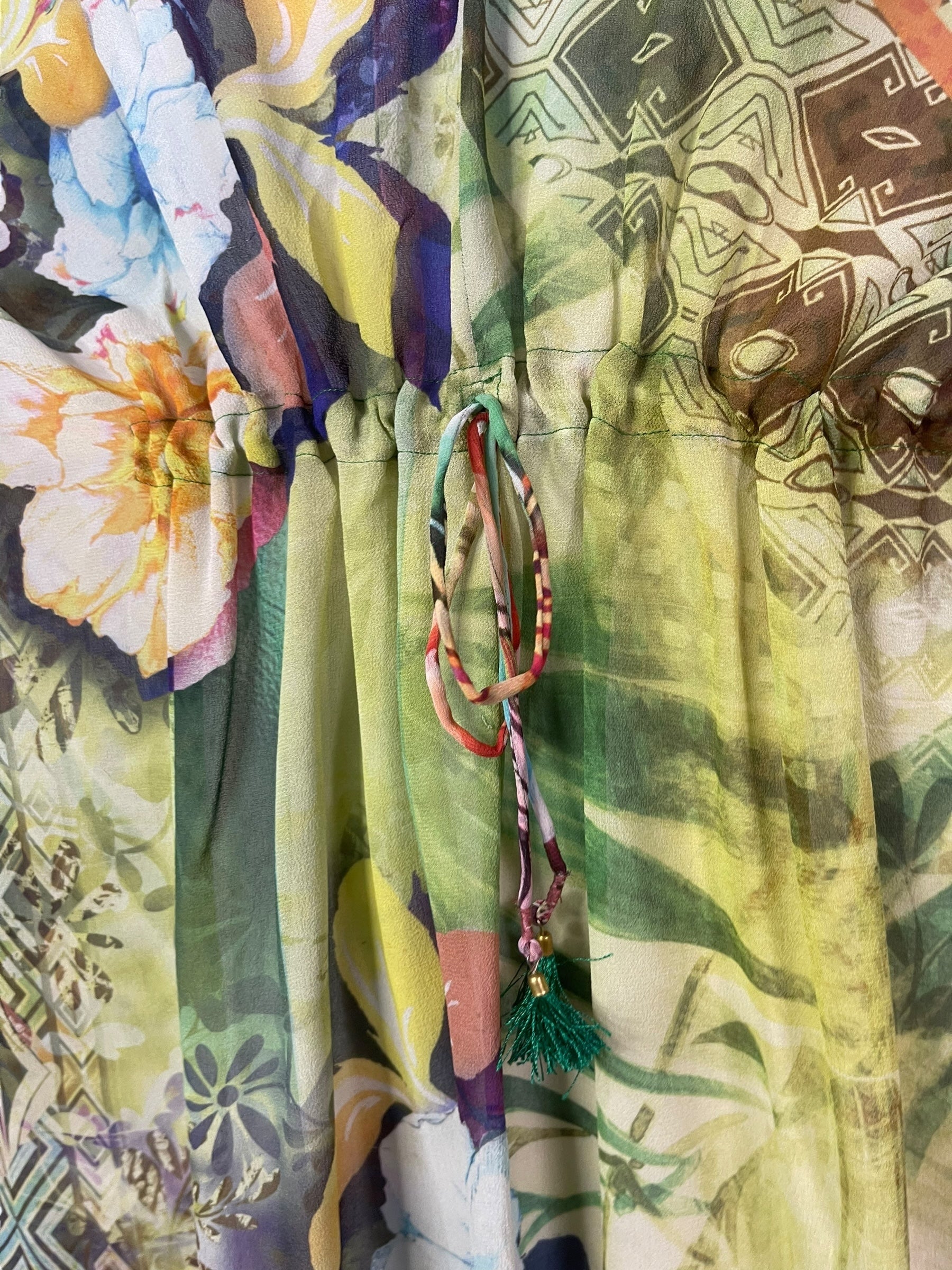 PRG8270 Sheer Wabi Sabi Pure Silk Maxi Kaftan