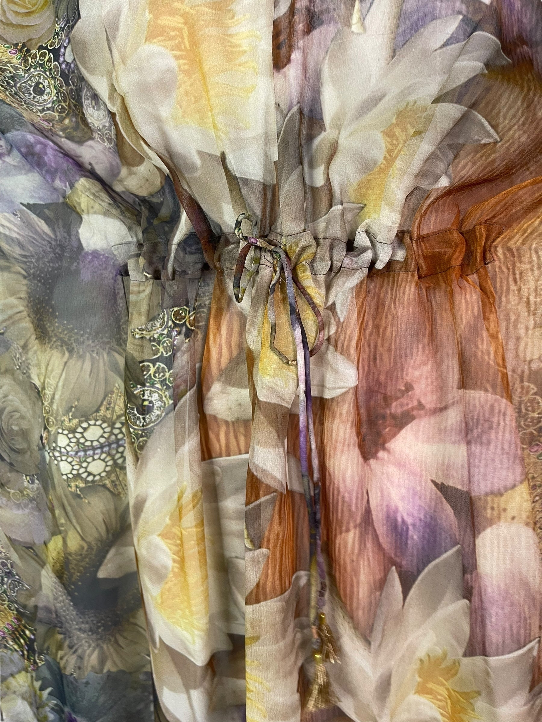 PRG8260 Sheer Wabi Sabi Pure Silk Maxi Kaftan