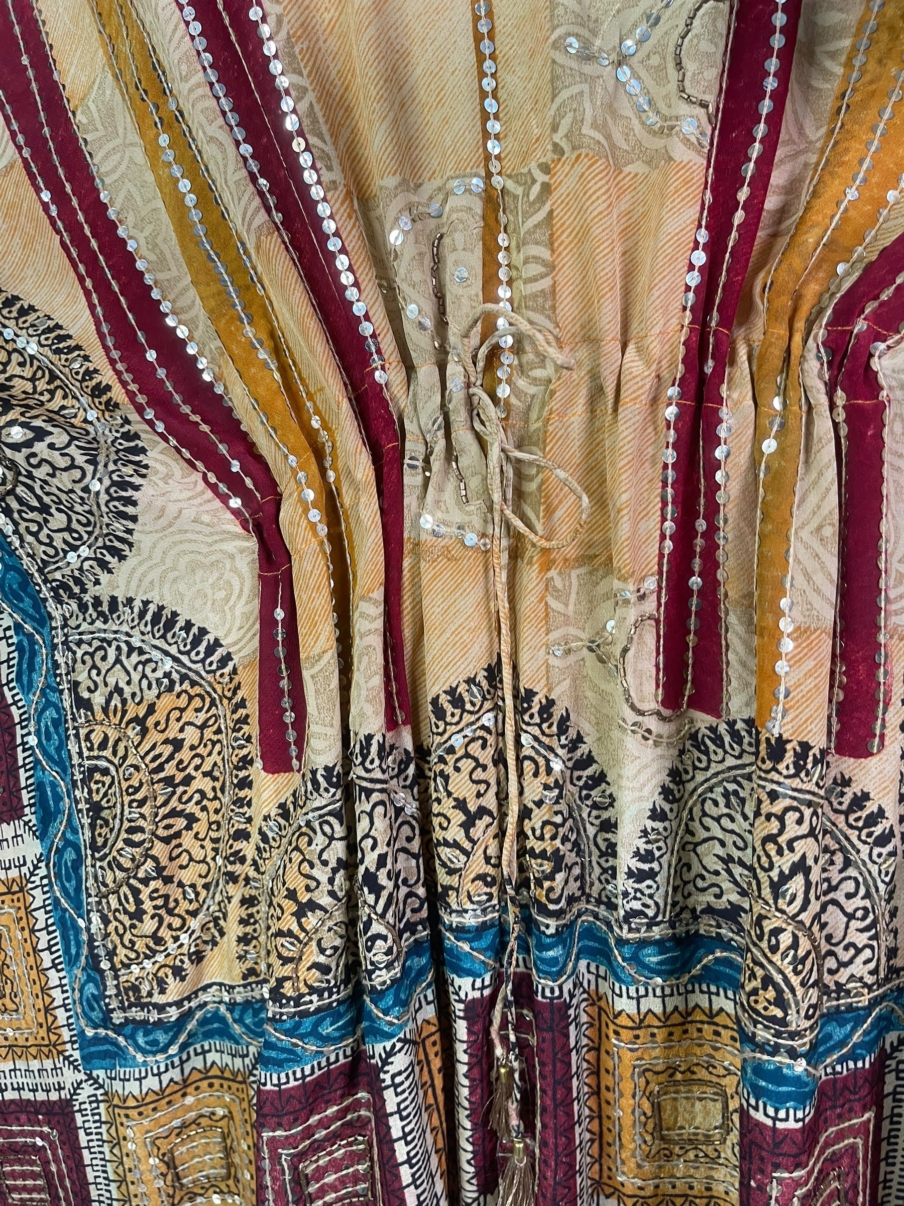 PRC8253 Wabi Sabi Pure Silk Maxi Kaftan