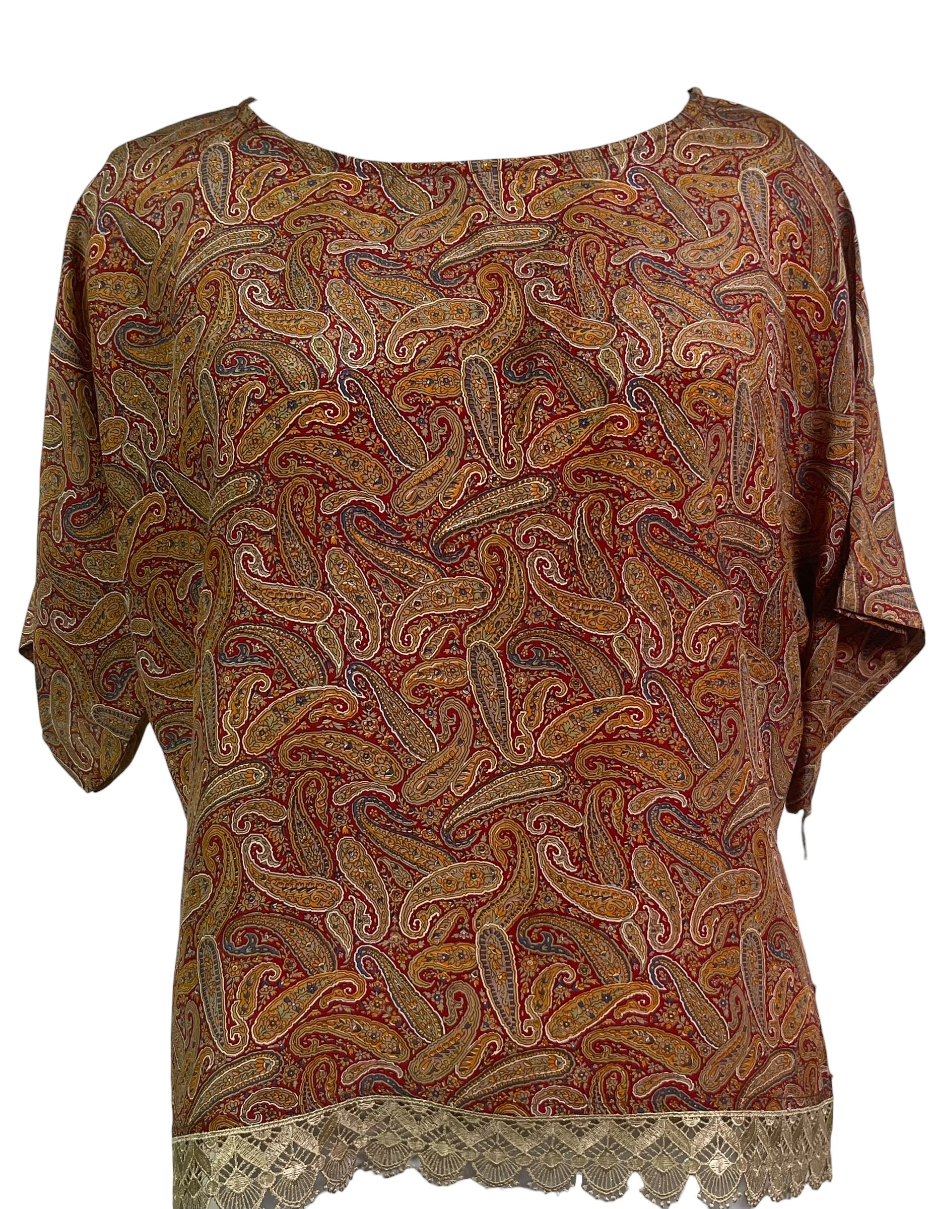 PRC8979 Wabi Sabi Pure Silk Side Slit Top