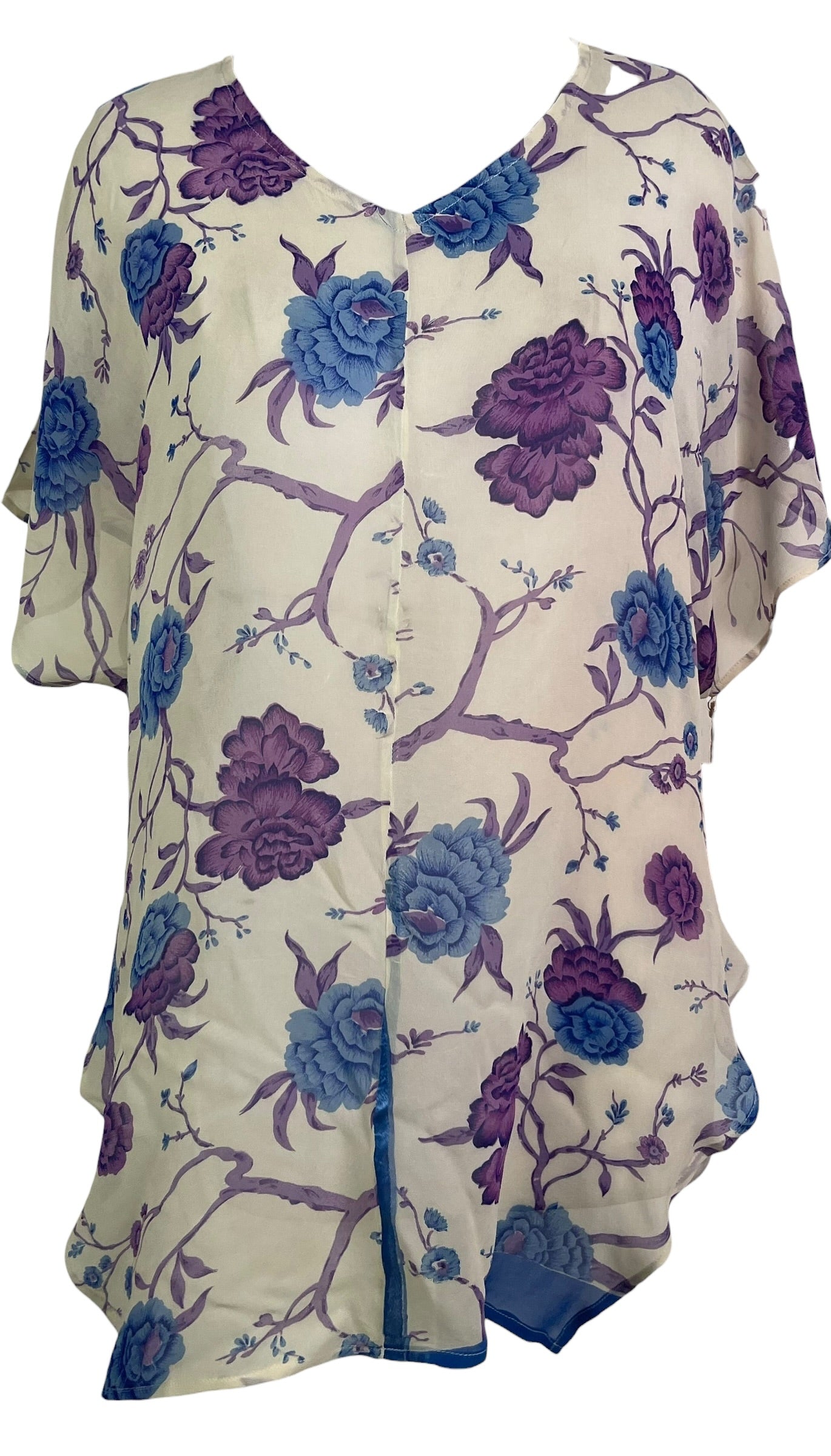 PRG9039 Sheer Wabi Sabi Pure Silk Waterfall Top