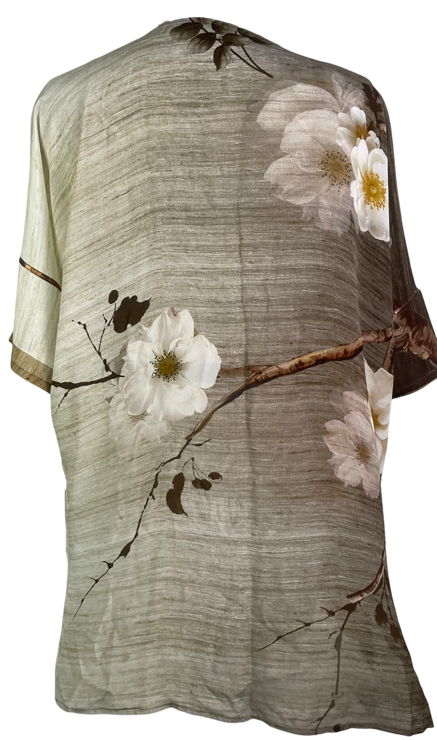 Releases Sunday at 8pm EST PRG9026 Sheer Avatar Pure Silk Kimono-Sleeved Jacket with Belt