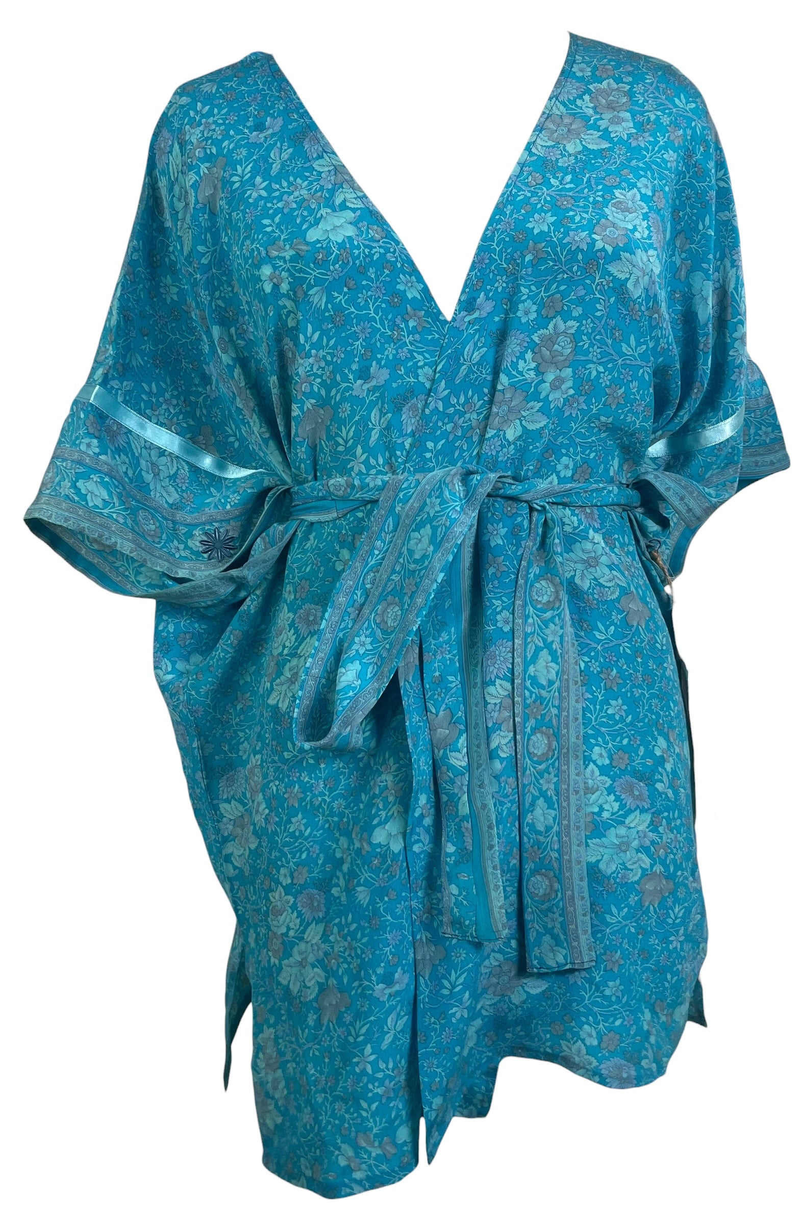 PRC9005 Wabi Sabi Pure Silk Kimono-Sleeved Jacket with Belt