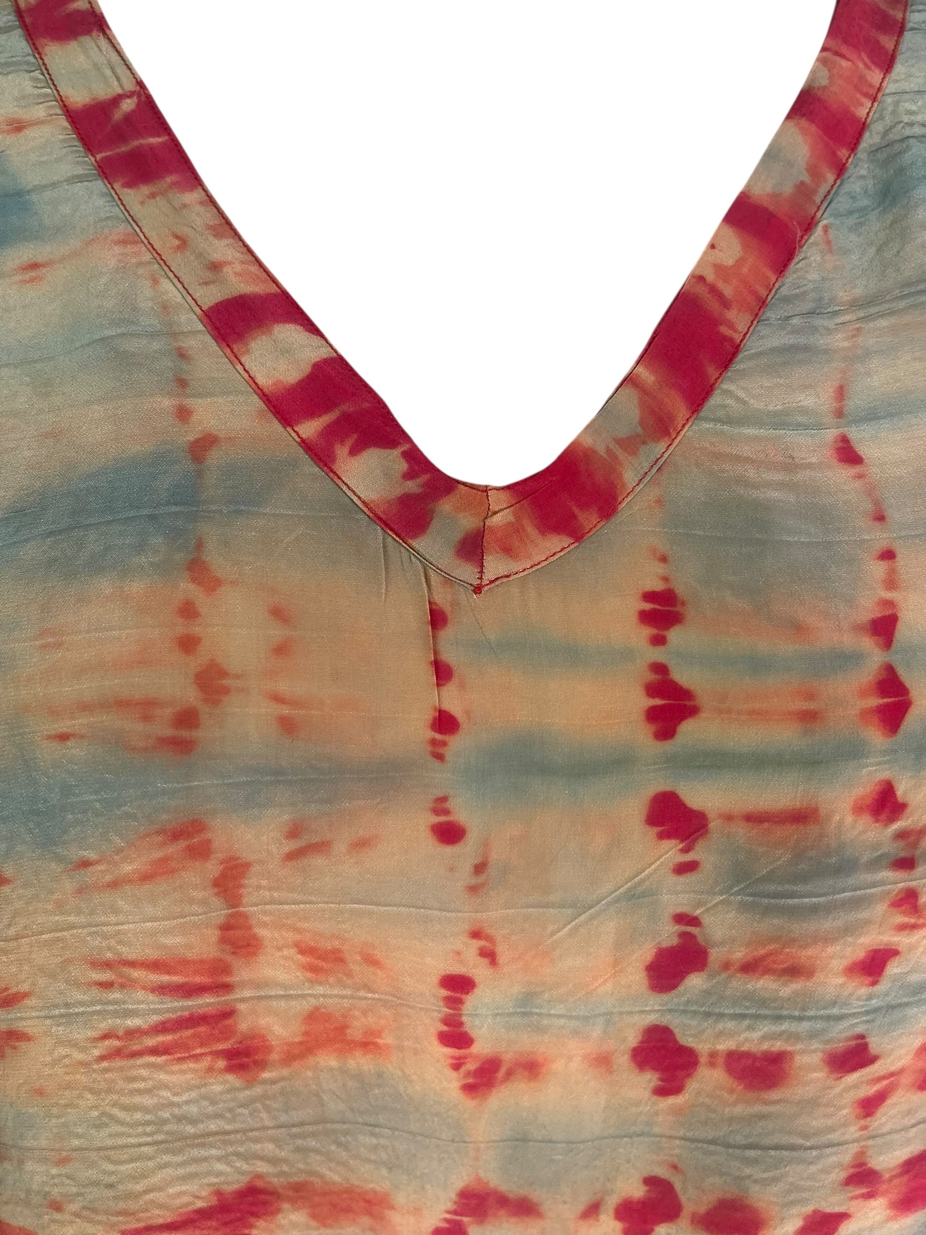 PRC8980 Avatar Pure Silk Long Tunic with Side Ties