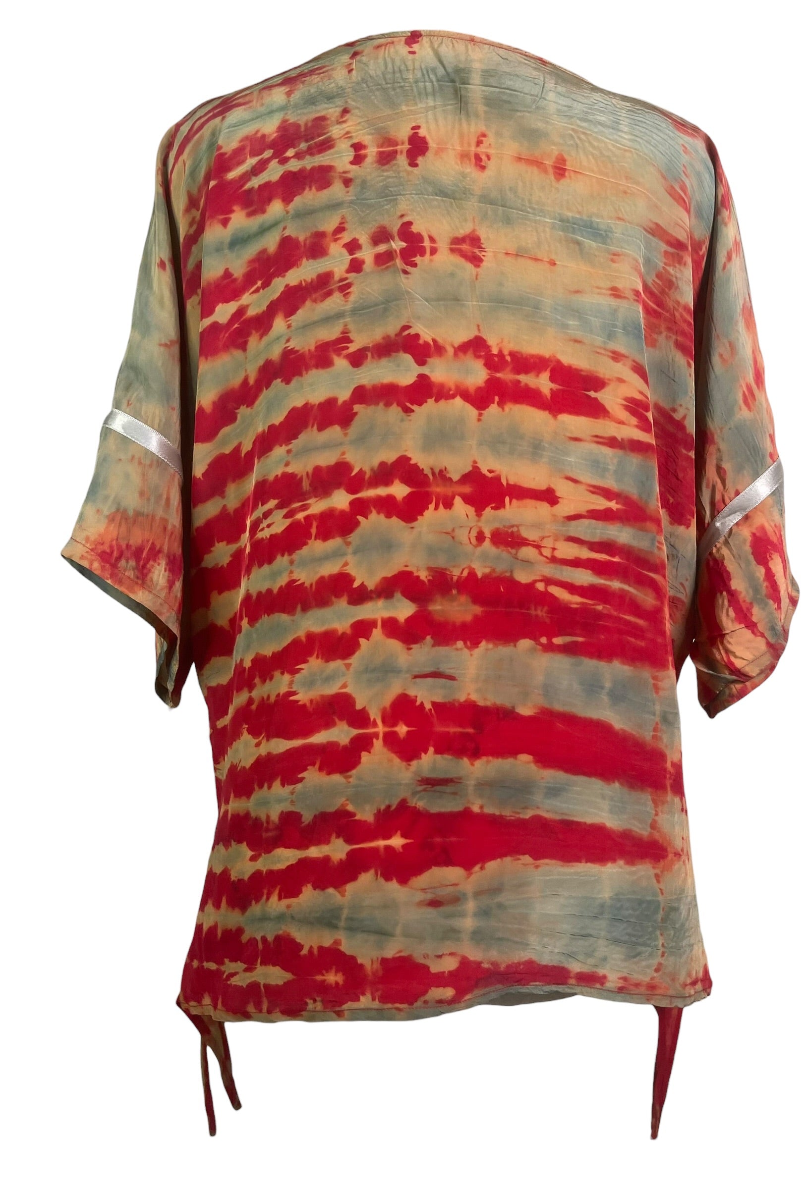 PRC8980 Avatar Pure Silk Long Tunic with Side Ties