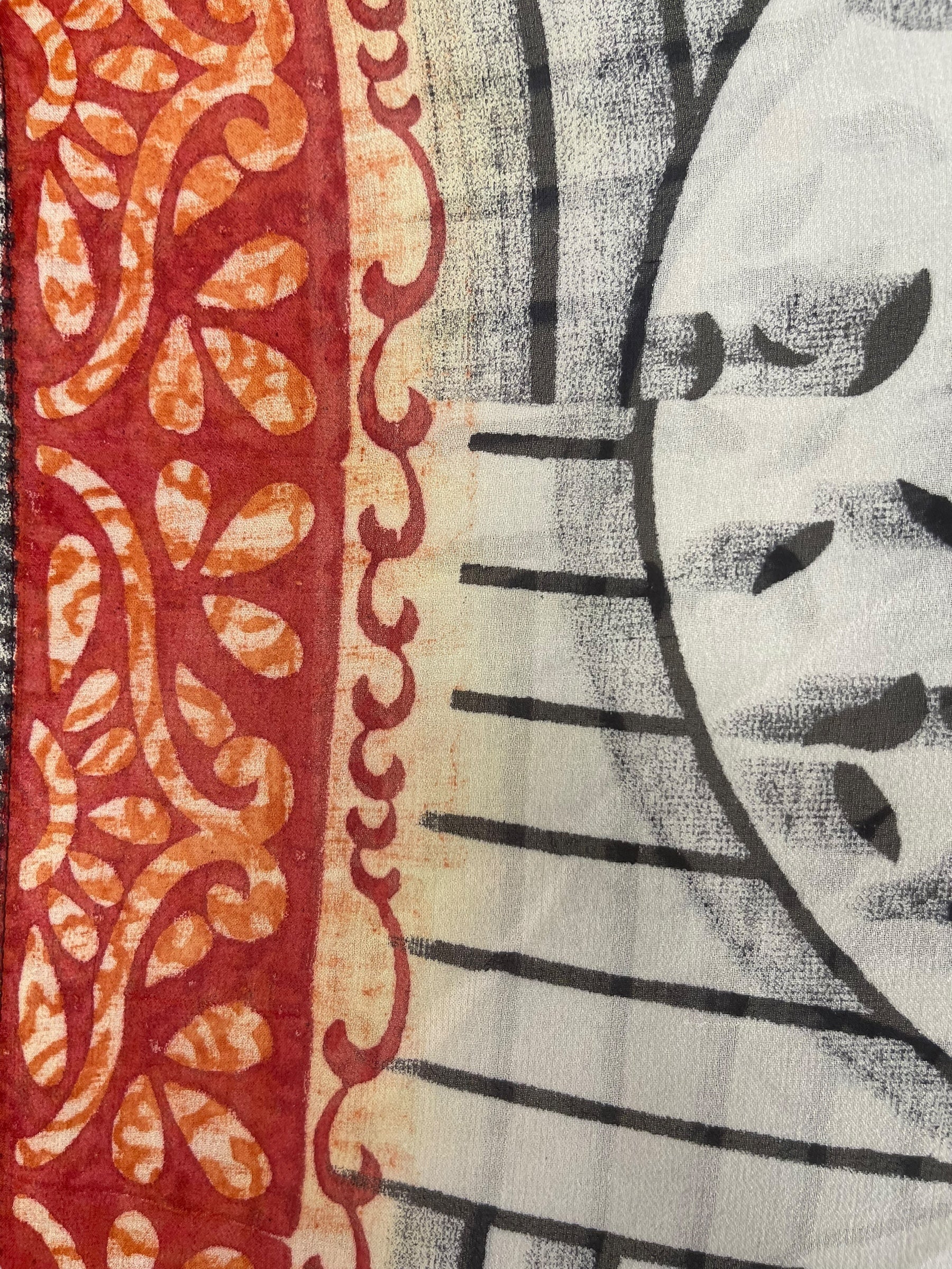 PRG8204 Sheer Wabi Sabi Pure Silk Kimono Sleeved Duster with Belt