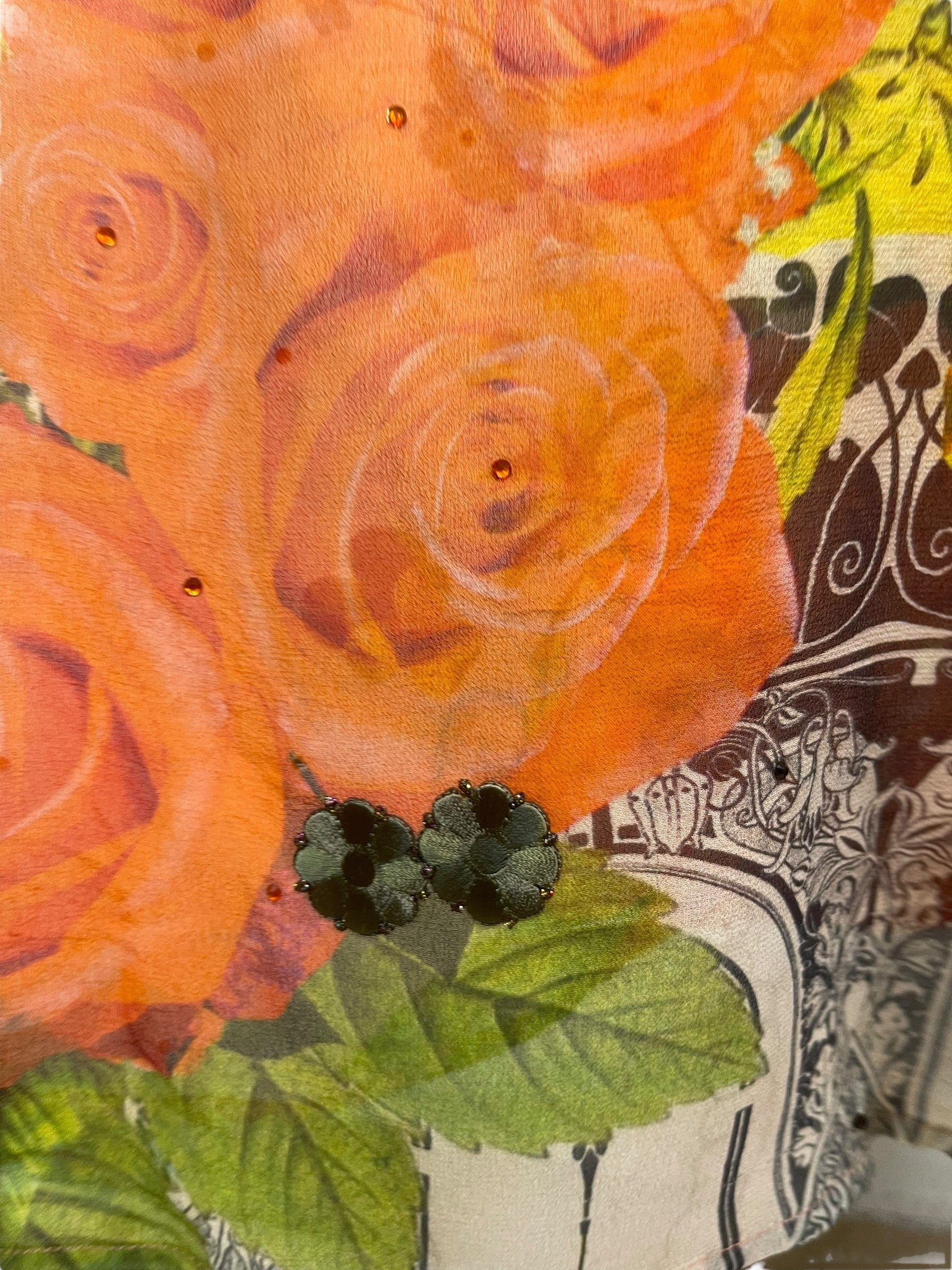 PRG8056 Sheer Wabi Sabi Pure Silk Kimono Sleeved Duster with Belt